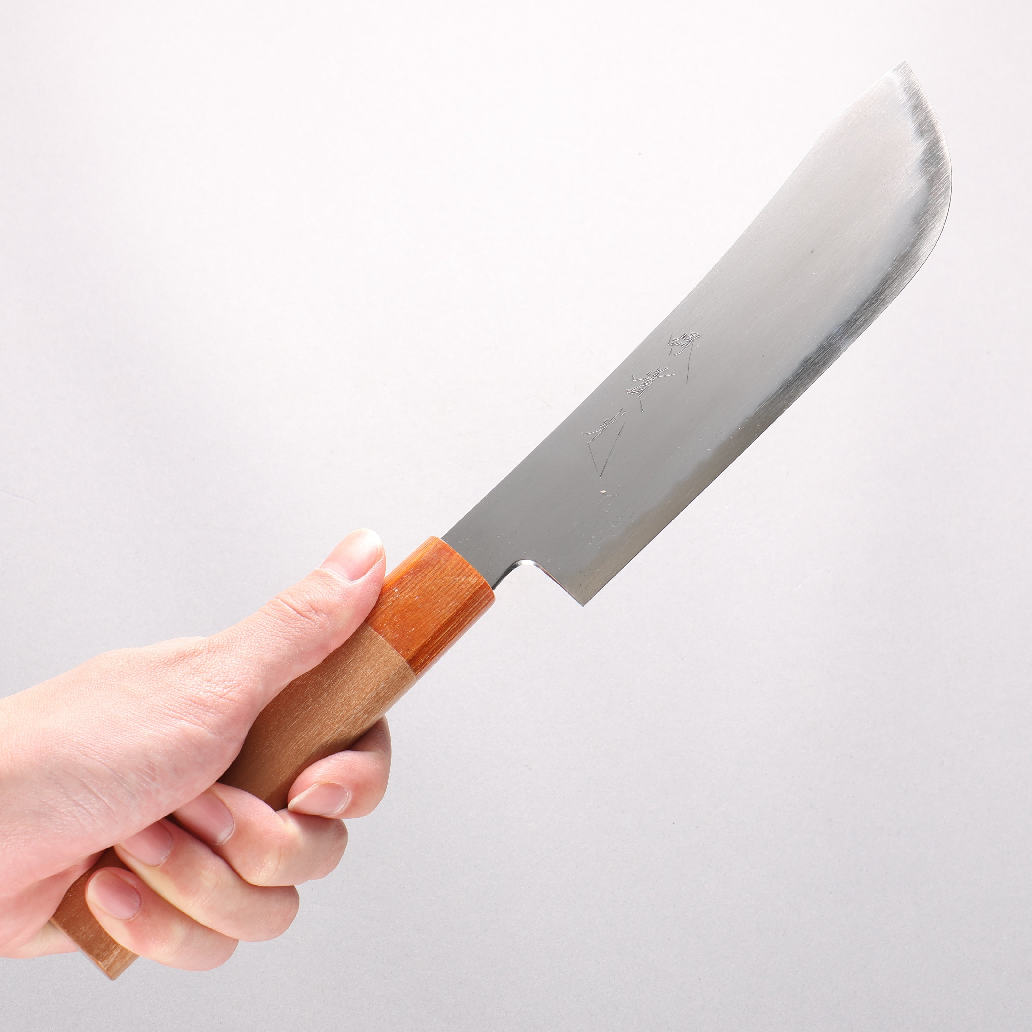 Jikko Kujira White Steel Santoku 180mm Cherry Wood Handle - Japanny - Best Japanese Knife