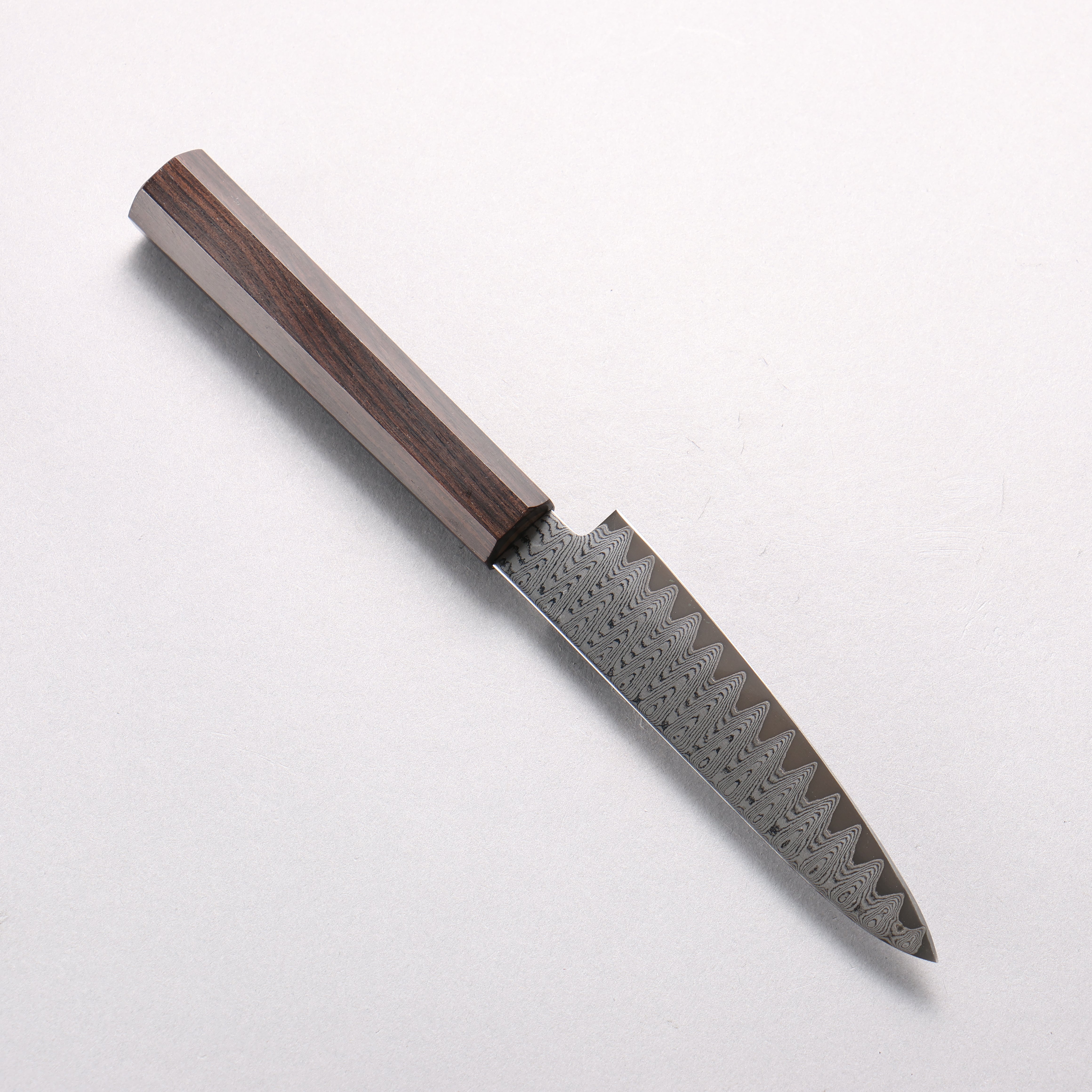Kanjyo VG10 Damascus Ladder Pattern Petty-Utility 120mm Ebony Wood Handle - Japanny - Best Japanese Knife