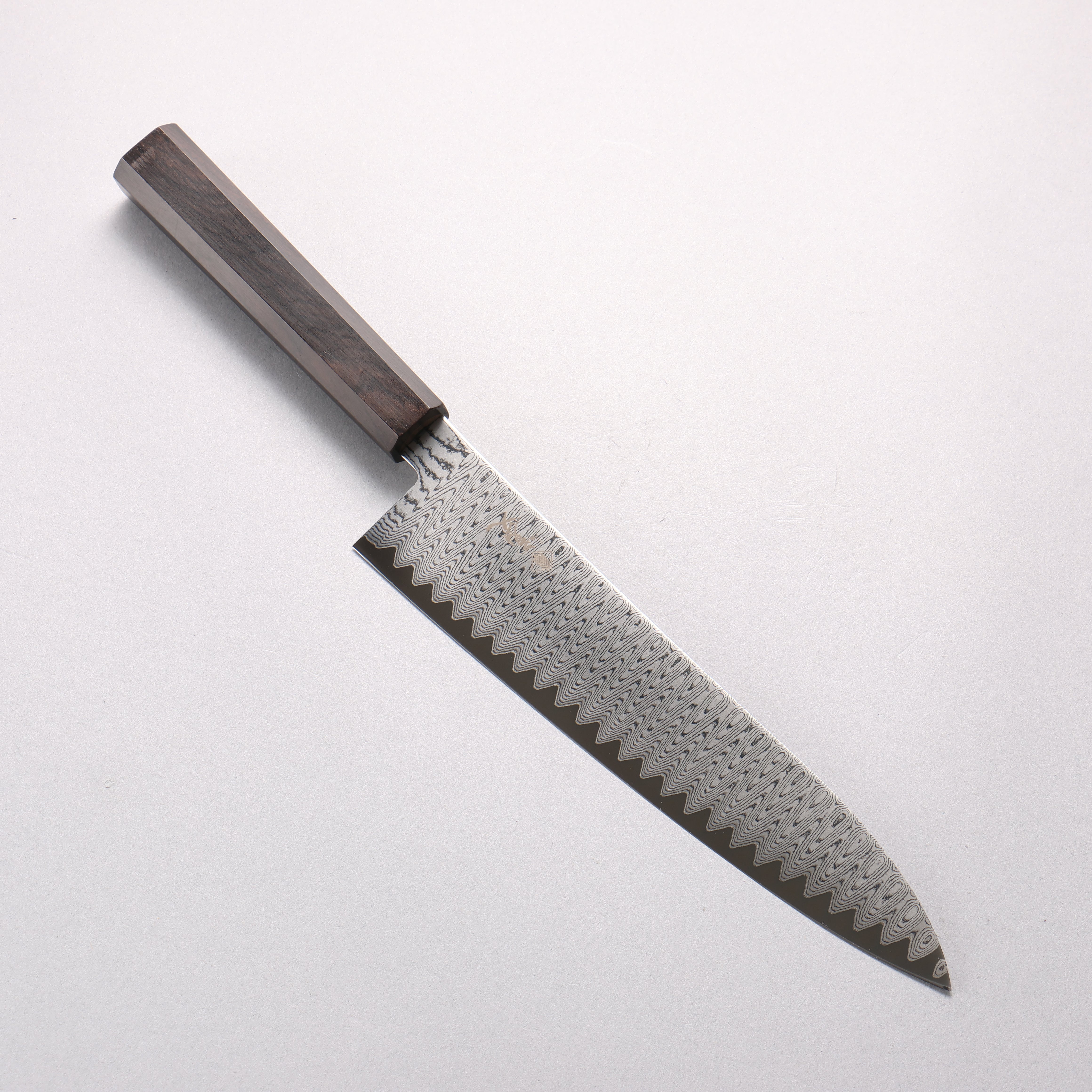 Kanjyo VG10 Damascus Ladder Pattern Gyuto 210mm Ebony Wood Handle - Japanny - Best Japanese Knife