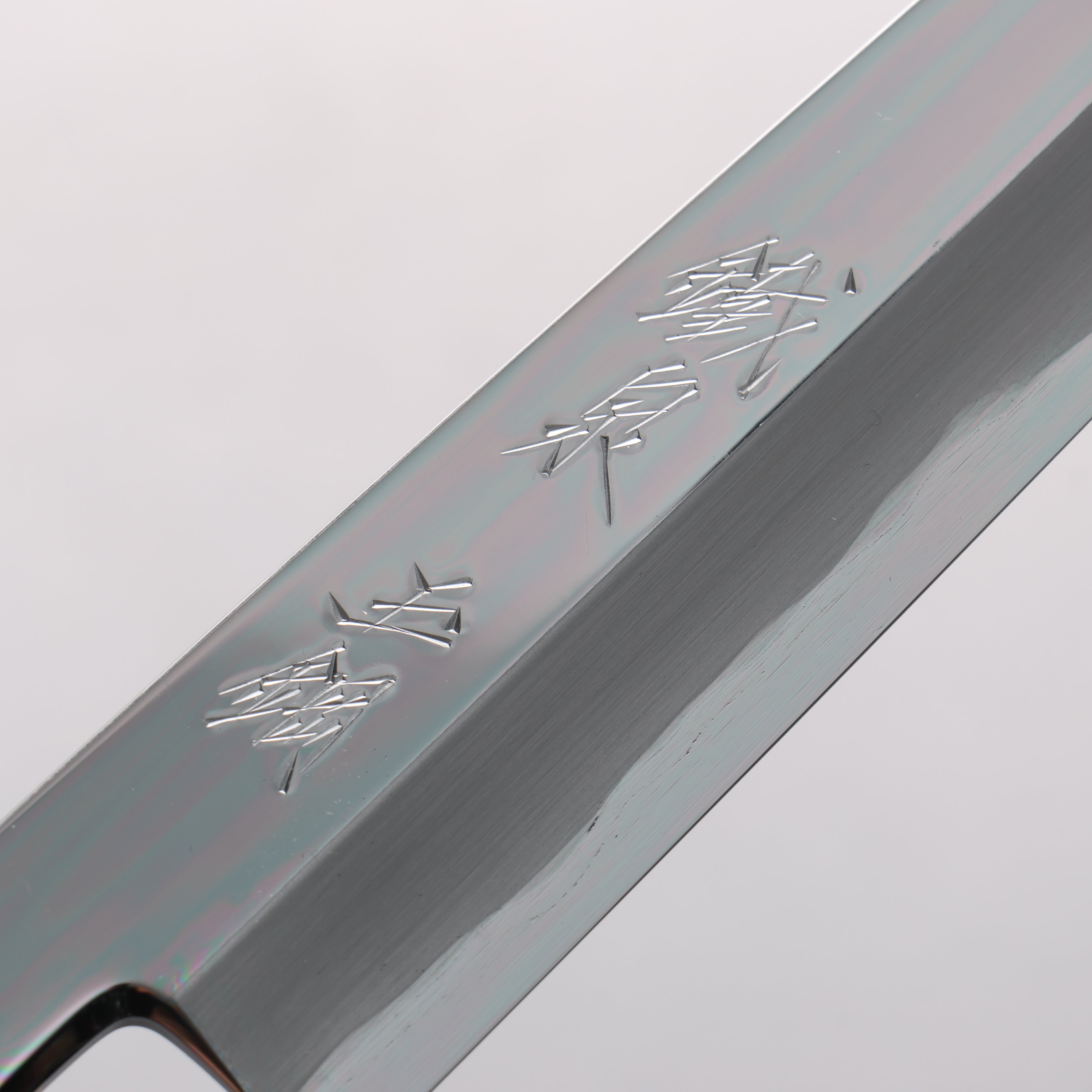 Tessen by Tanaka Tamahagane Mirrored Finish Yanagiba 240mm Ebony Wood Handle with Sheath - Japanny - Best Japanese Knife