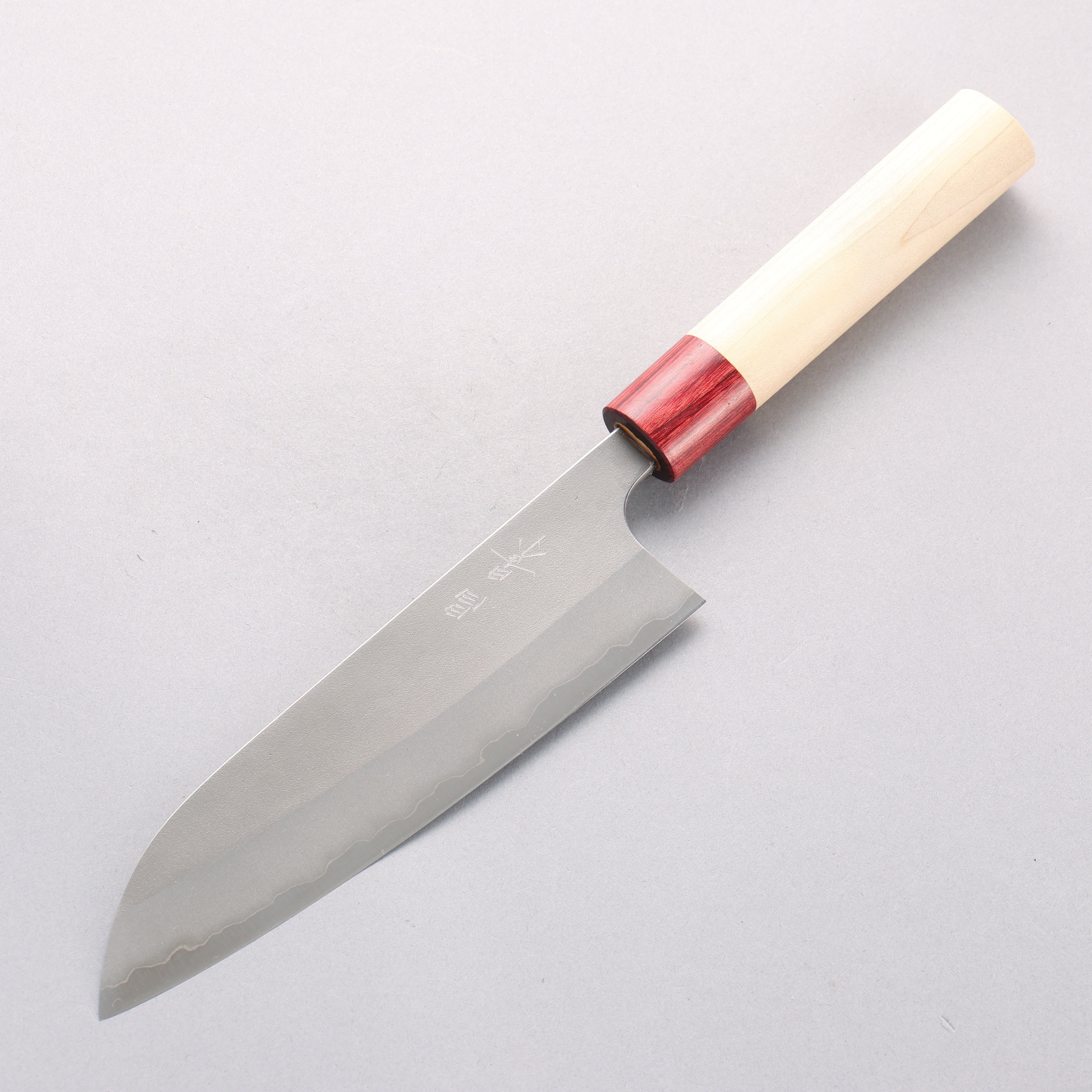 Masakage Yuki White Steel No.2 Nashiji Santoku 165mm Magnolia Handle - Japanny - Best Japanese Knife