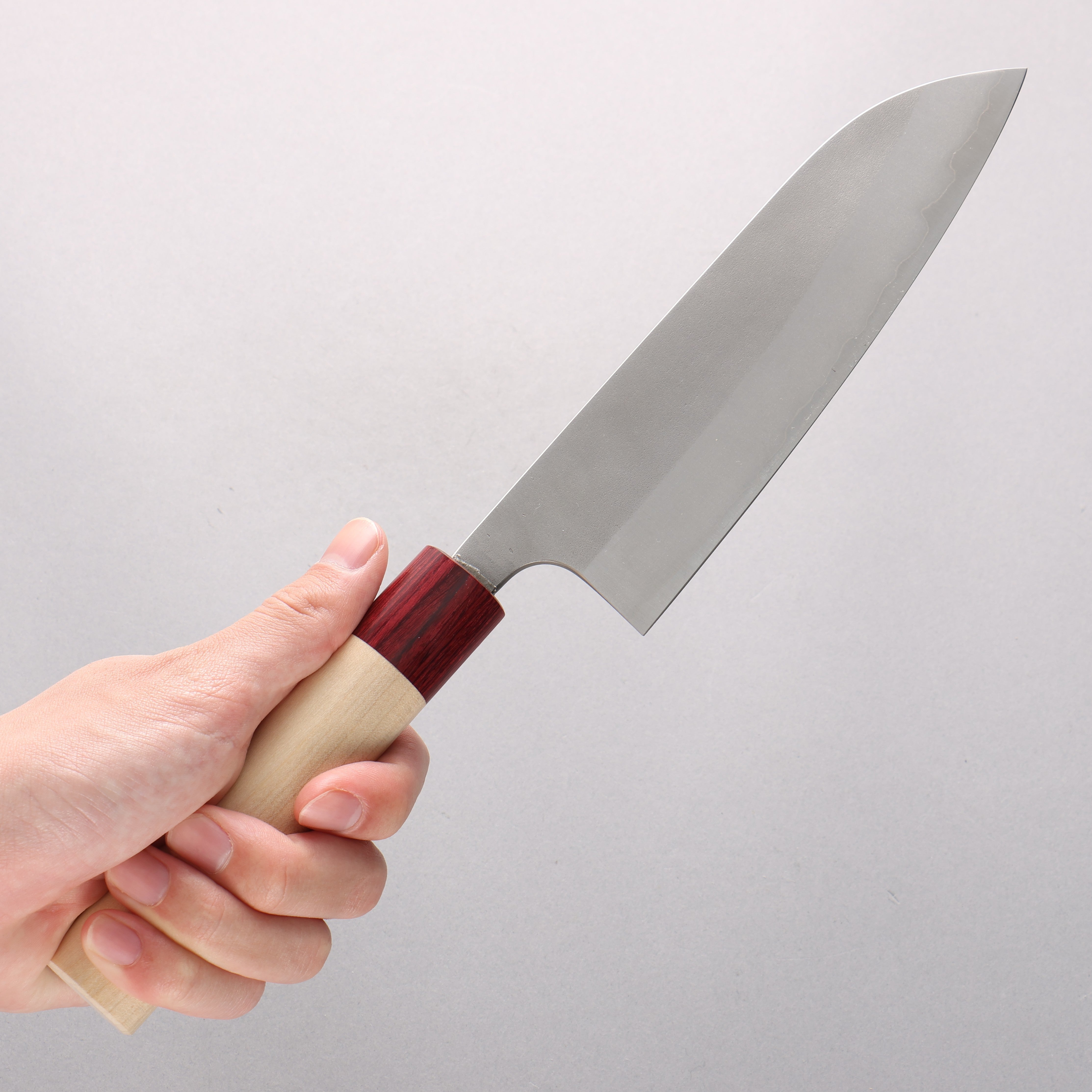Masakage Yuki White Steel No.2 Nashiji Santoku 165mm Magnolia Handle - Japanny - Best Japanese Knife