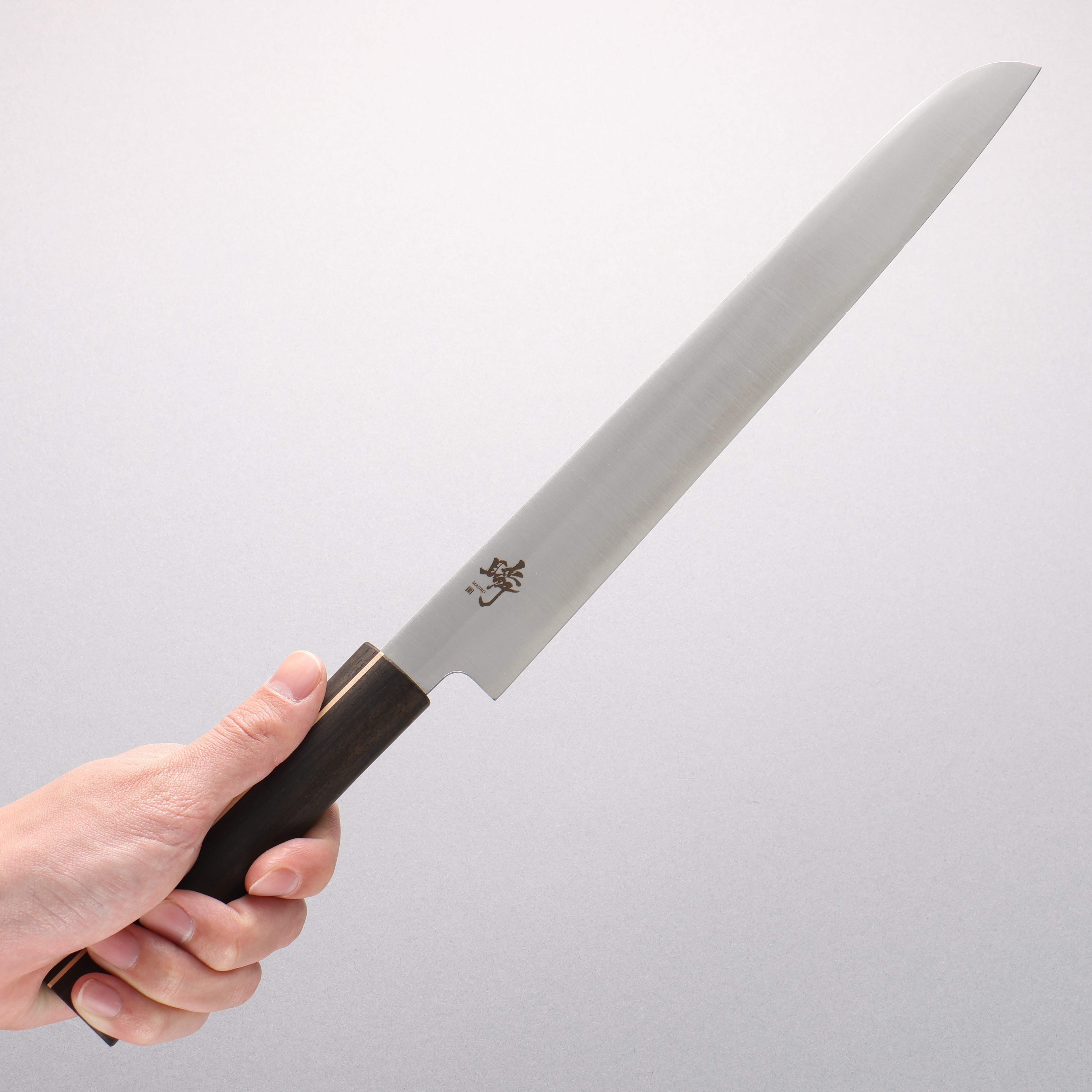 Shigeki Tanaka Majiro Silver Steel No.3 Bread Slicer 270mm Ebony Wood Handle - Japanny - Best Japanese Knife