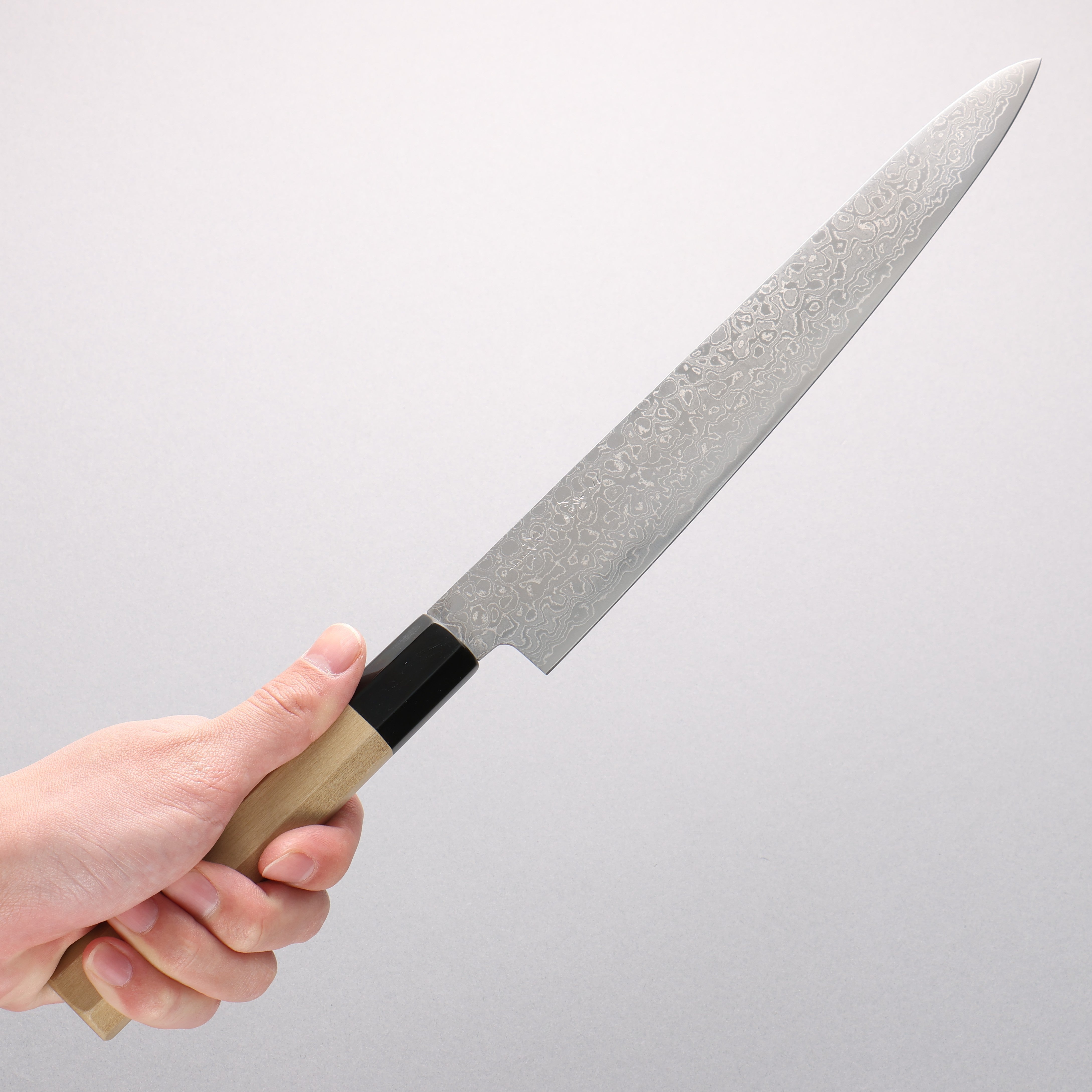 Misuzu AUS10 Damascus Migaki Finished Sujihiki 240mm Magnolia Handle - Japanny - Best Japanese Knife