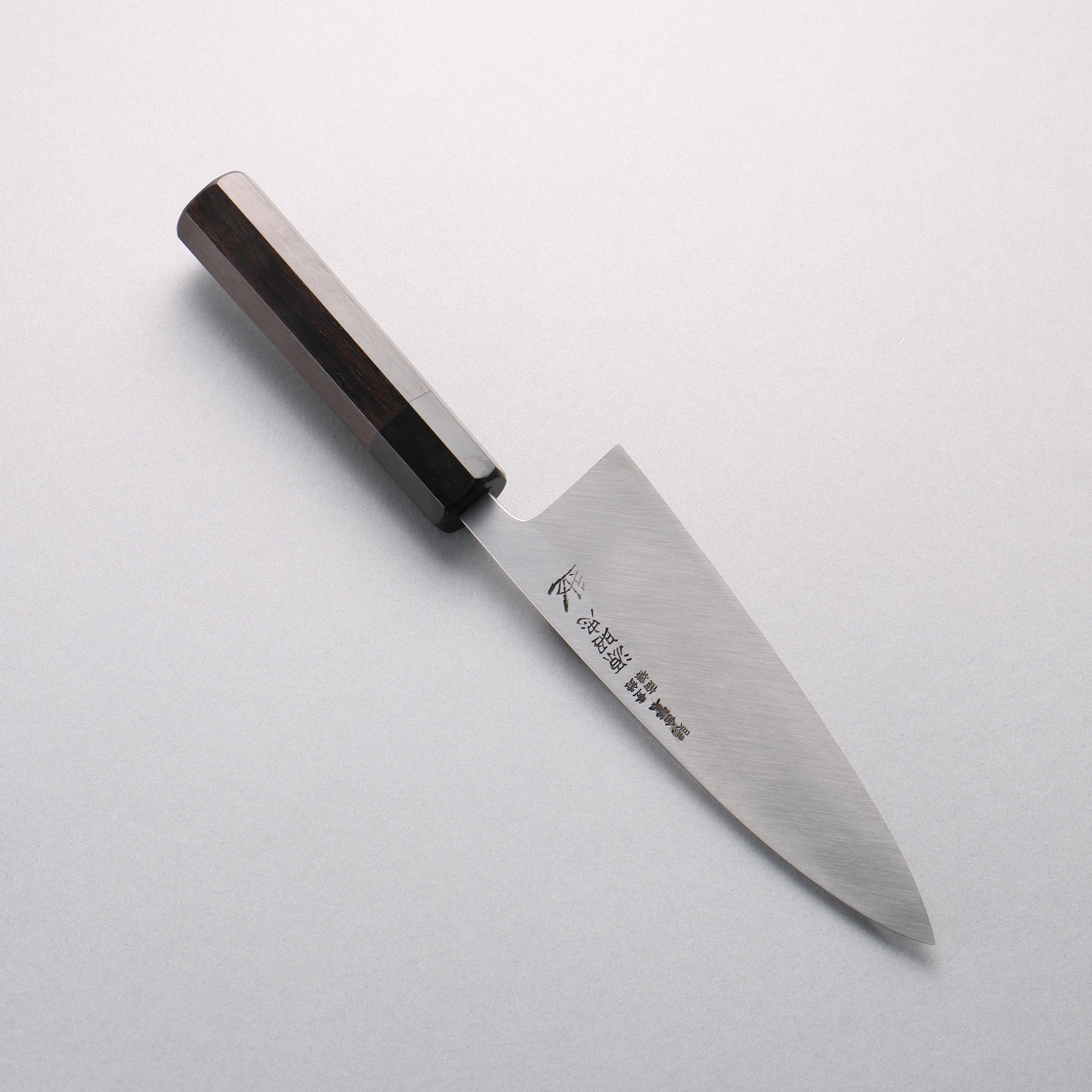 Minamoto Akitada Blue Steel No.1 Aideba 165mm Ebony Wood (ferrule: Black Water Buffalo Horn) Handle - Japanny - Best Japanese Knife