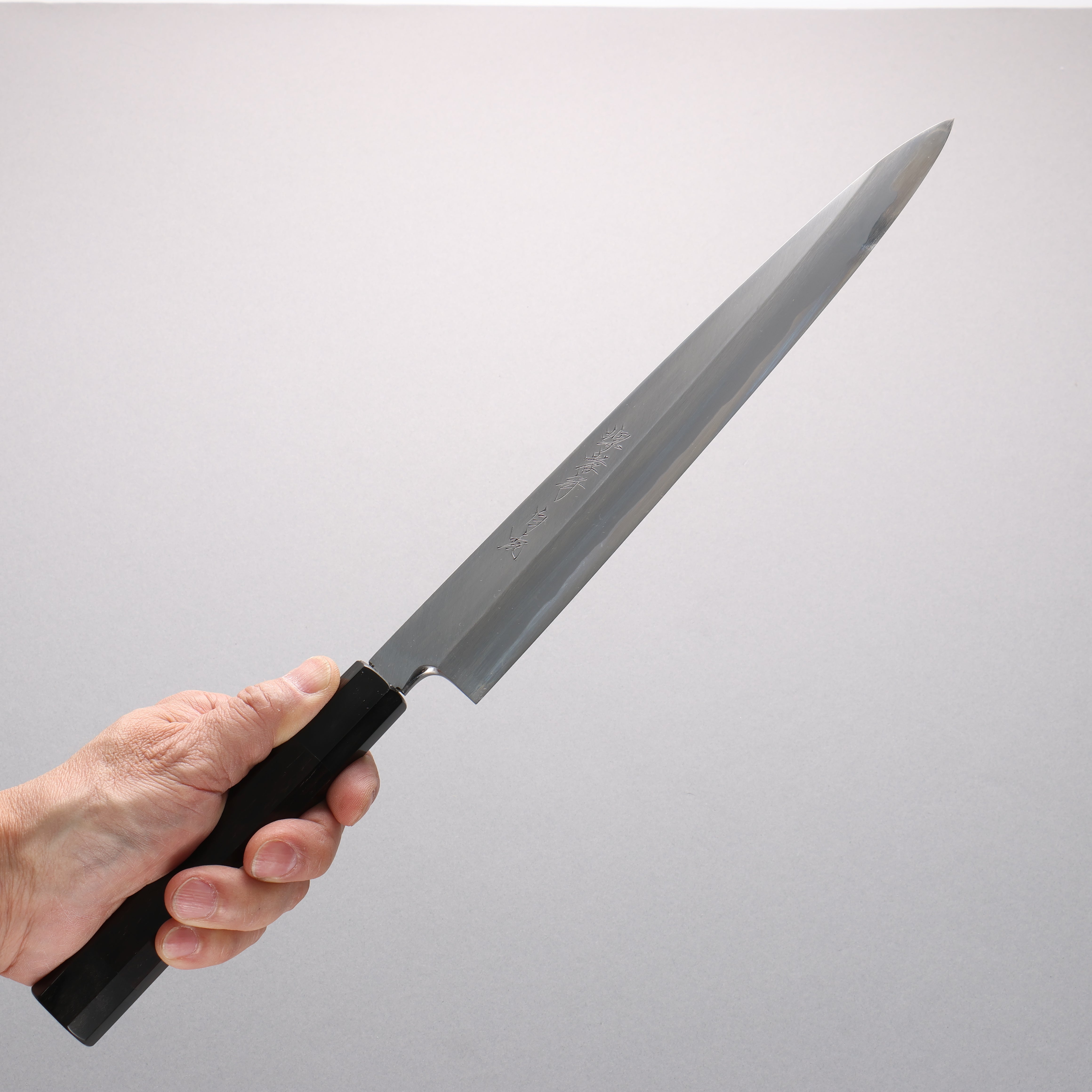 Sakai Takayuki Byakko White Steel No.1 Yanagiba Ebony Wood Handle with Sheath - Japanny - Best Japanese Knife