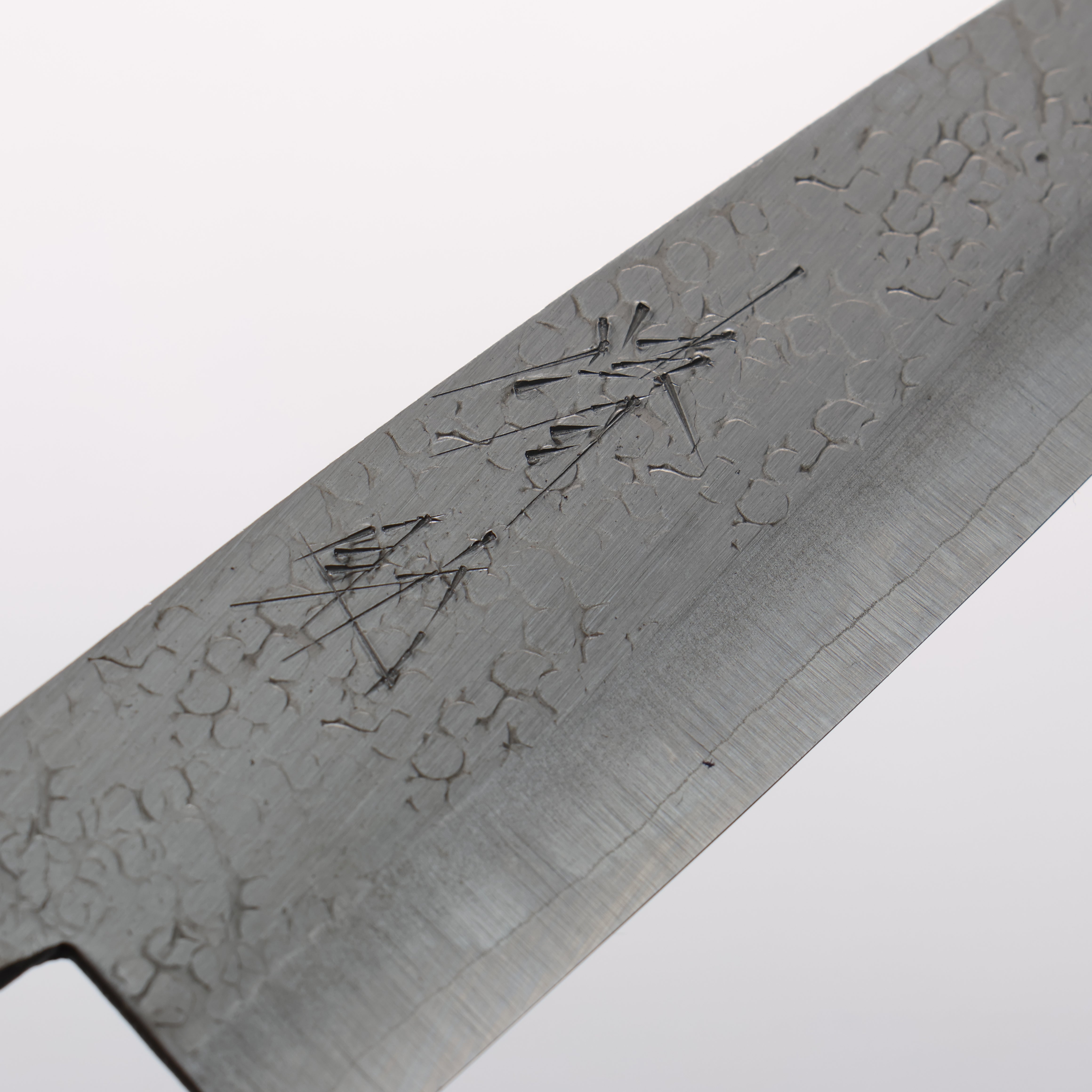 Seisuke Silver Steel No.3 Hammered(Maru) Petty-Utility 135mm Rosewood (Ferrule: Black Pakka Wood) Handle - Japanny - Best Japanese Knife