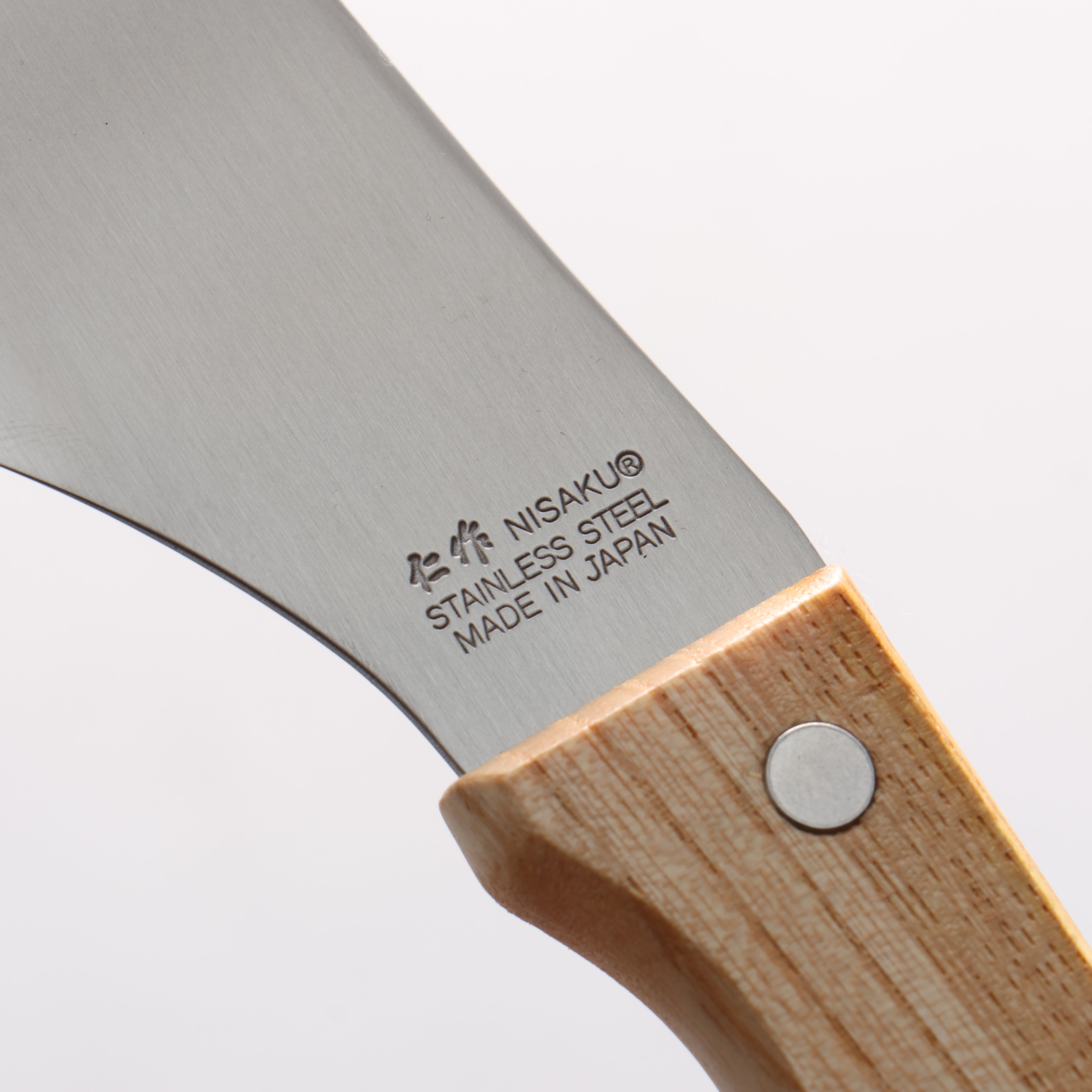 Nisaku Stainless Steel Serrated Bread Knife 240mm Natural wood Handle - Japanny - Best Japanese Knife