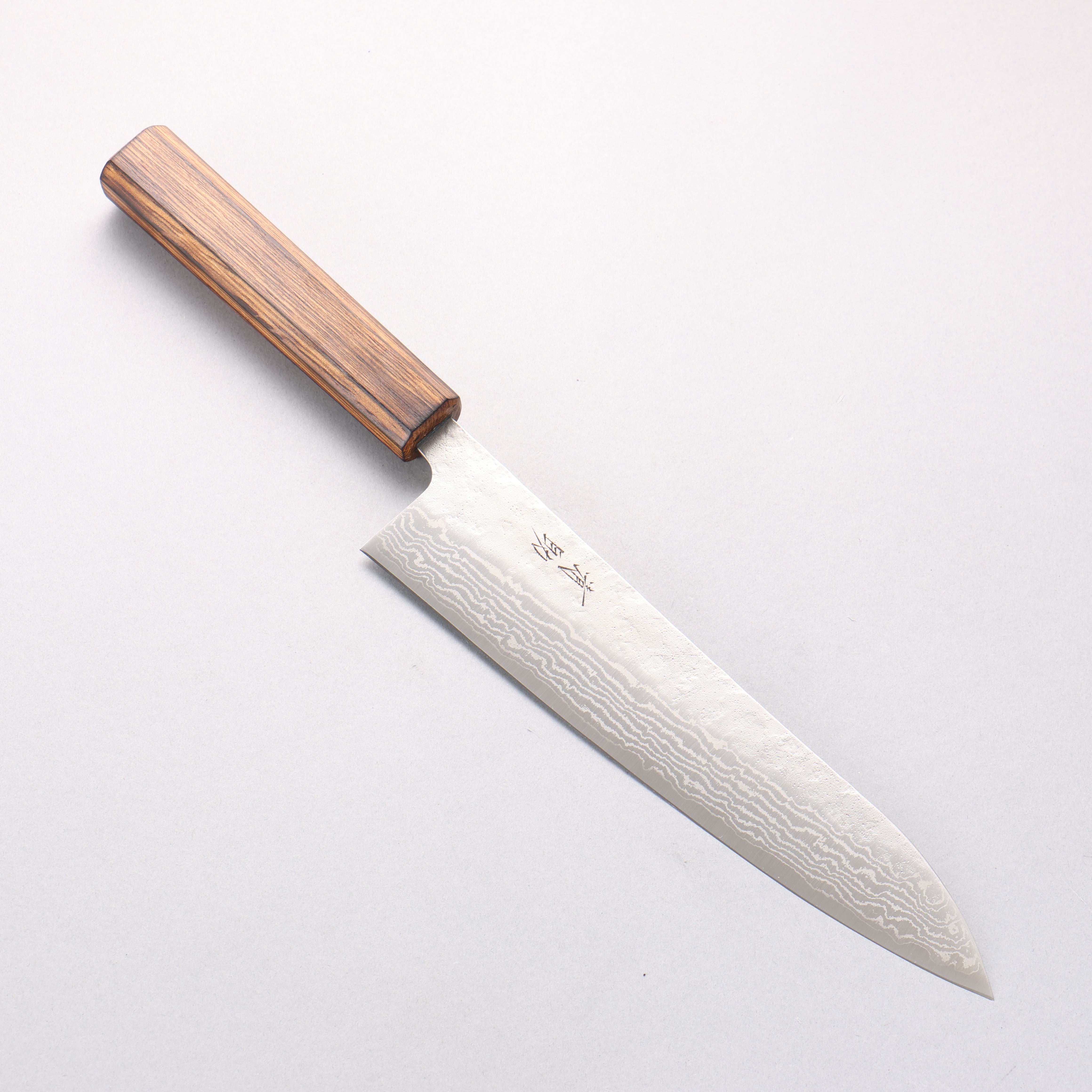 Seisuke Stainless Steel 440C Hammered Damascus Gyuto 210mm Oak Handle - Japanny - Best Japanese Knife