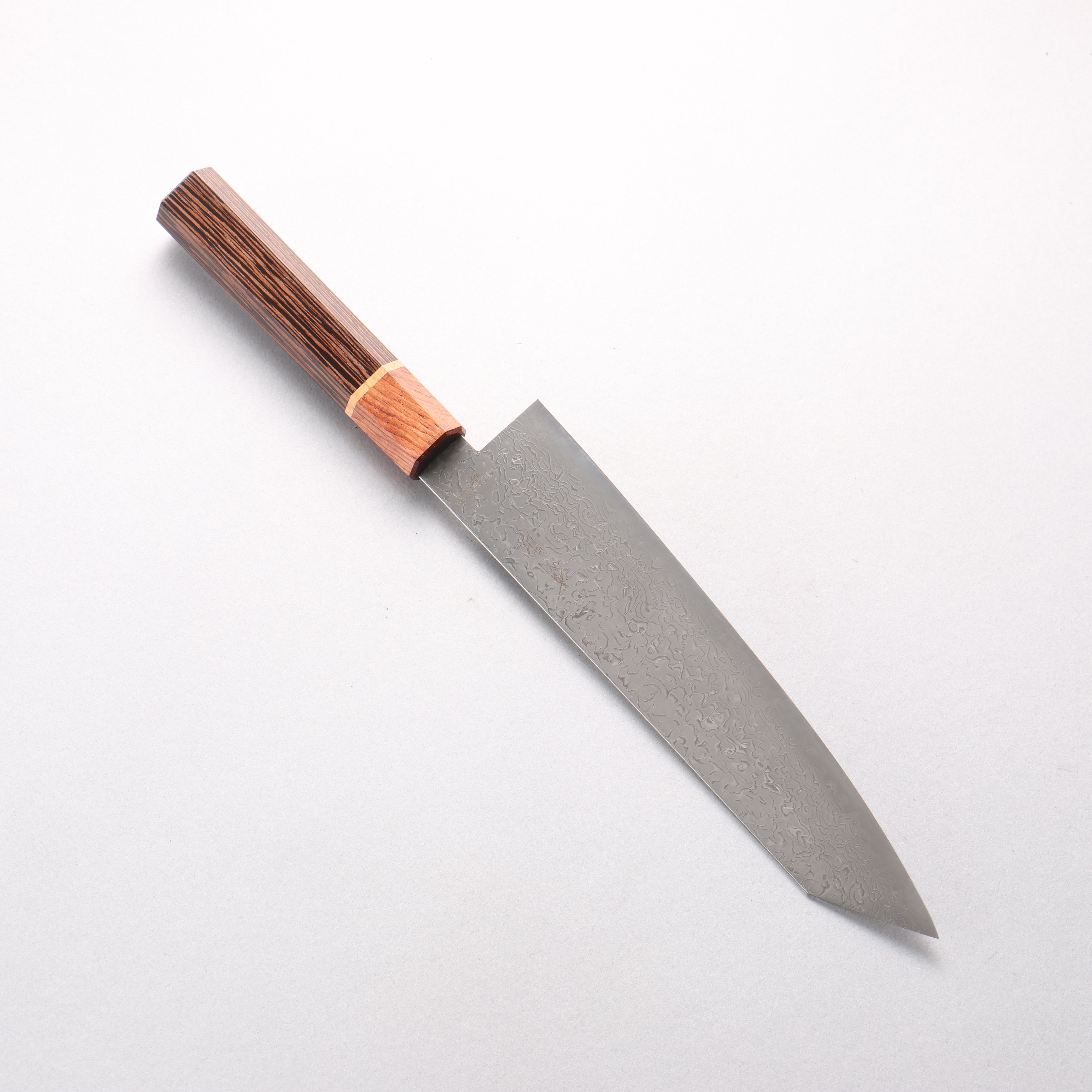 Toshitaka VG10 65 Layer Damascus Kiritsuke Gyuto 210mm Wenge with Cherry Ring (ferrule: Rosewood) Handle - Japanny - Best Japanese Knife