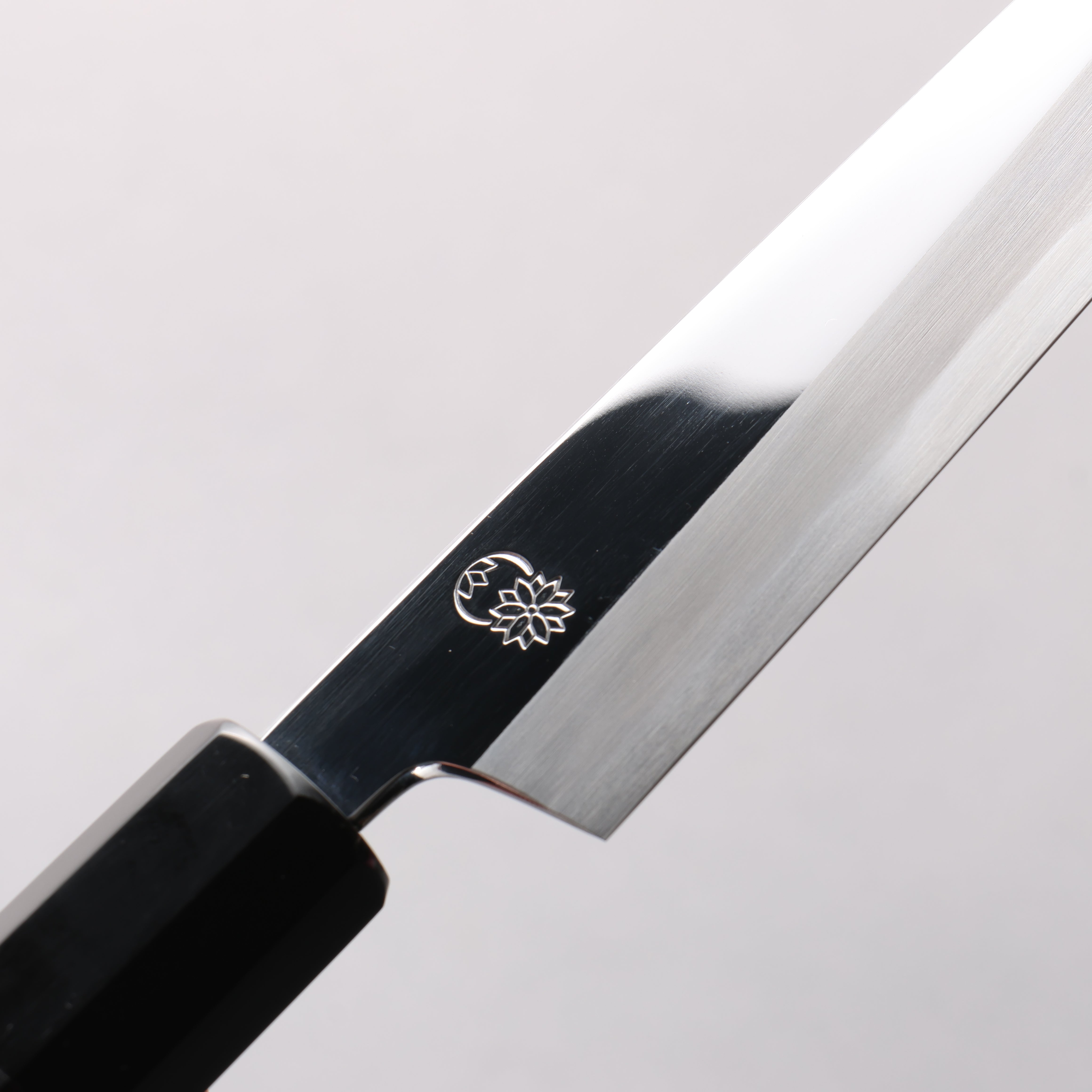 Choyo White Steel Mirrored Finish Petty-Utility 150mm Ebony Wood (ferrule: Black Water Buffalo Horn) Handle - Japanny - Best Japanese Knife
