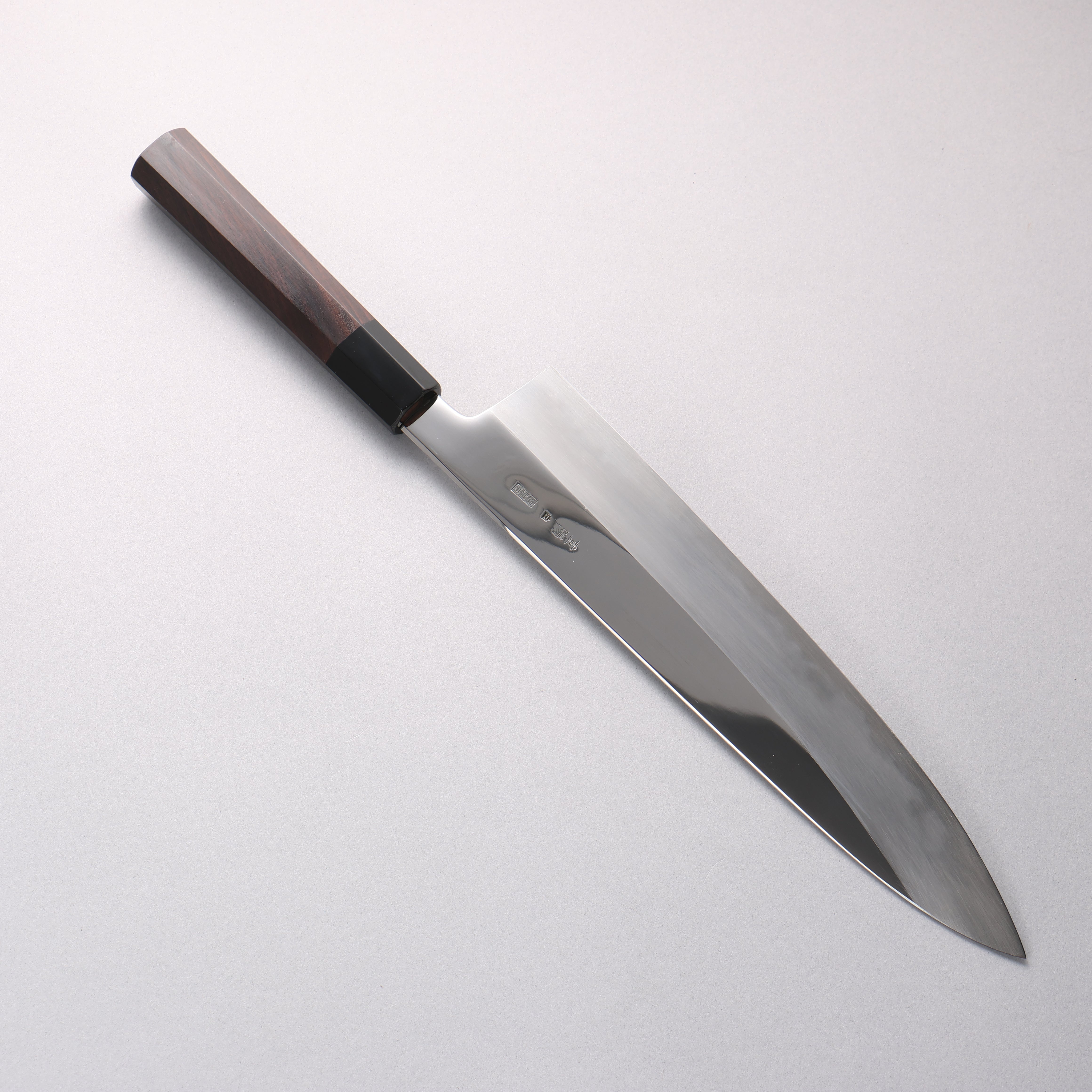 Choyo White Steel Mirrored Finish Gyuto 270mm Ebony Wood (ferrule: Black Water Buffalo Horn) Handle - Japanny - Best Japanese Knife