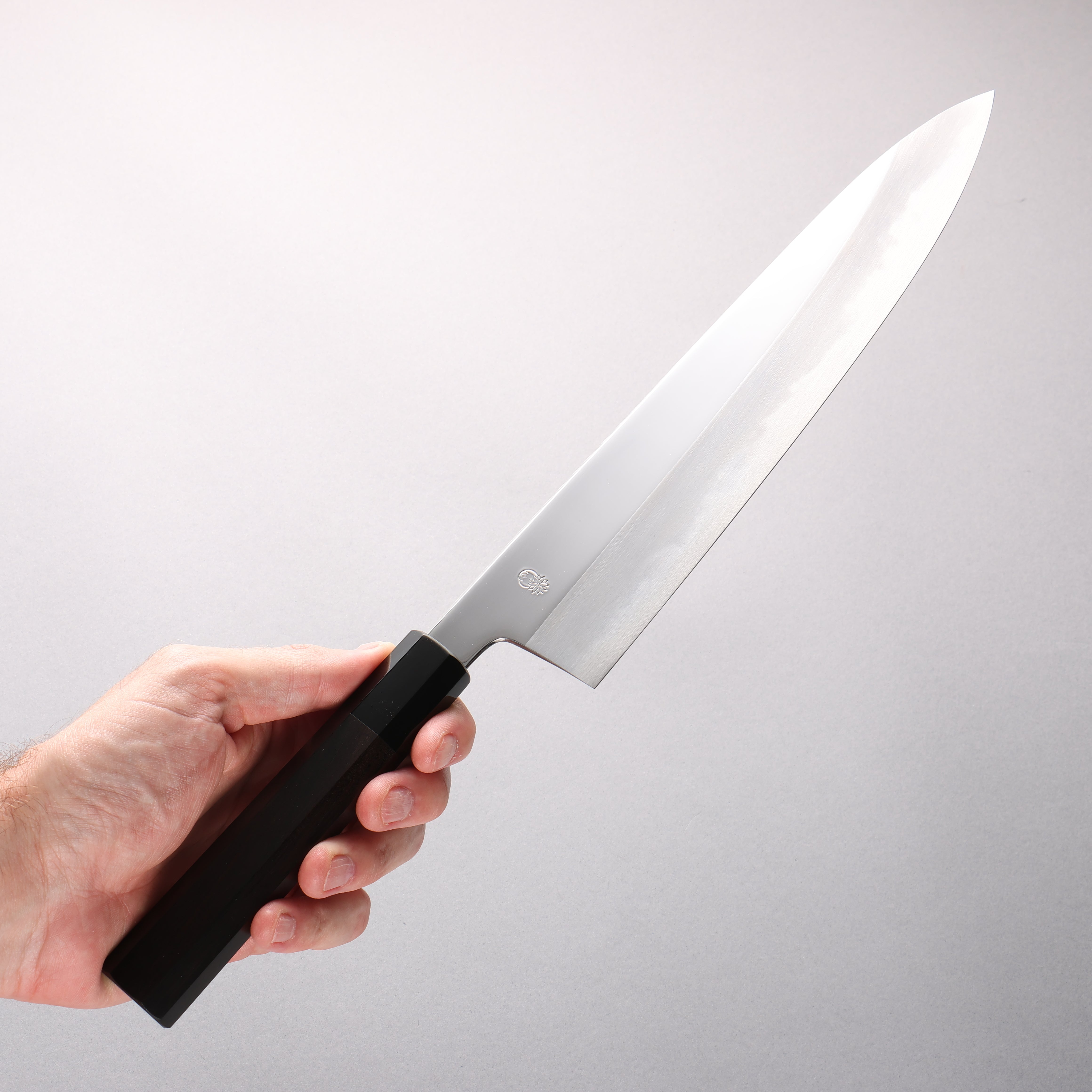 Choyo White Steel Mirrored Finish Gyuto 270mm Ebony Wood (ferrule: Black Water Buffalo Horn) Handle - Japanny - Best Japanese Knife