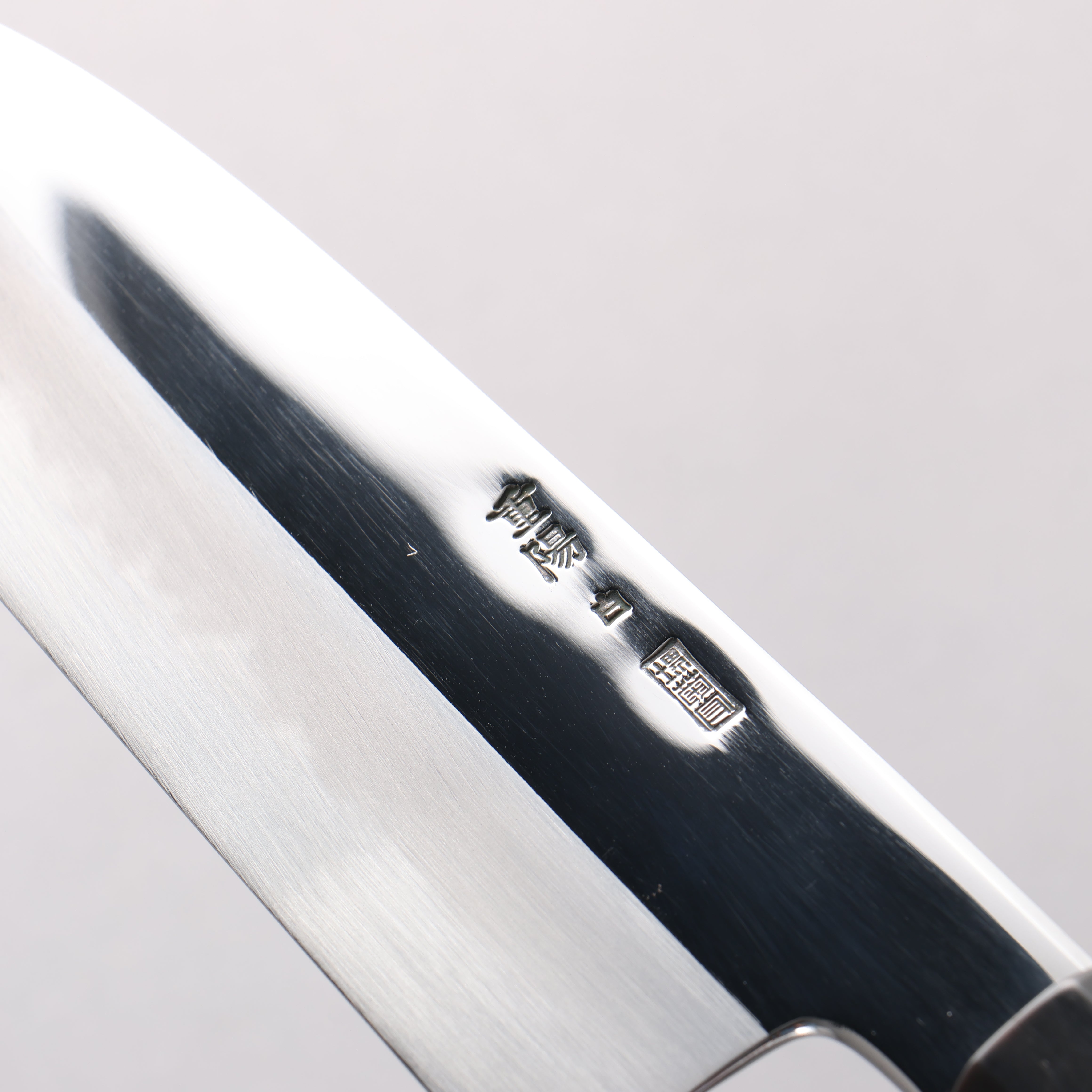 Choyo White Steel Mirrored Finish Santoku 180mm Ebony Wood (ferrule: Black Water Buffalo Horn) Handle - Japanny - Best Japanese Knife