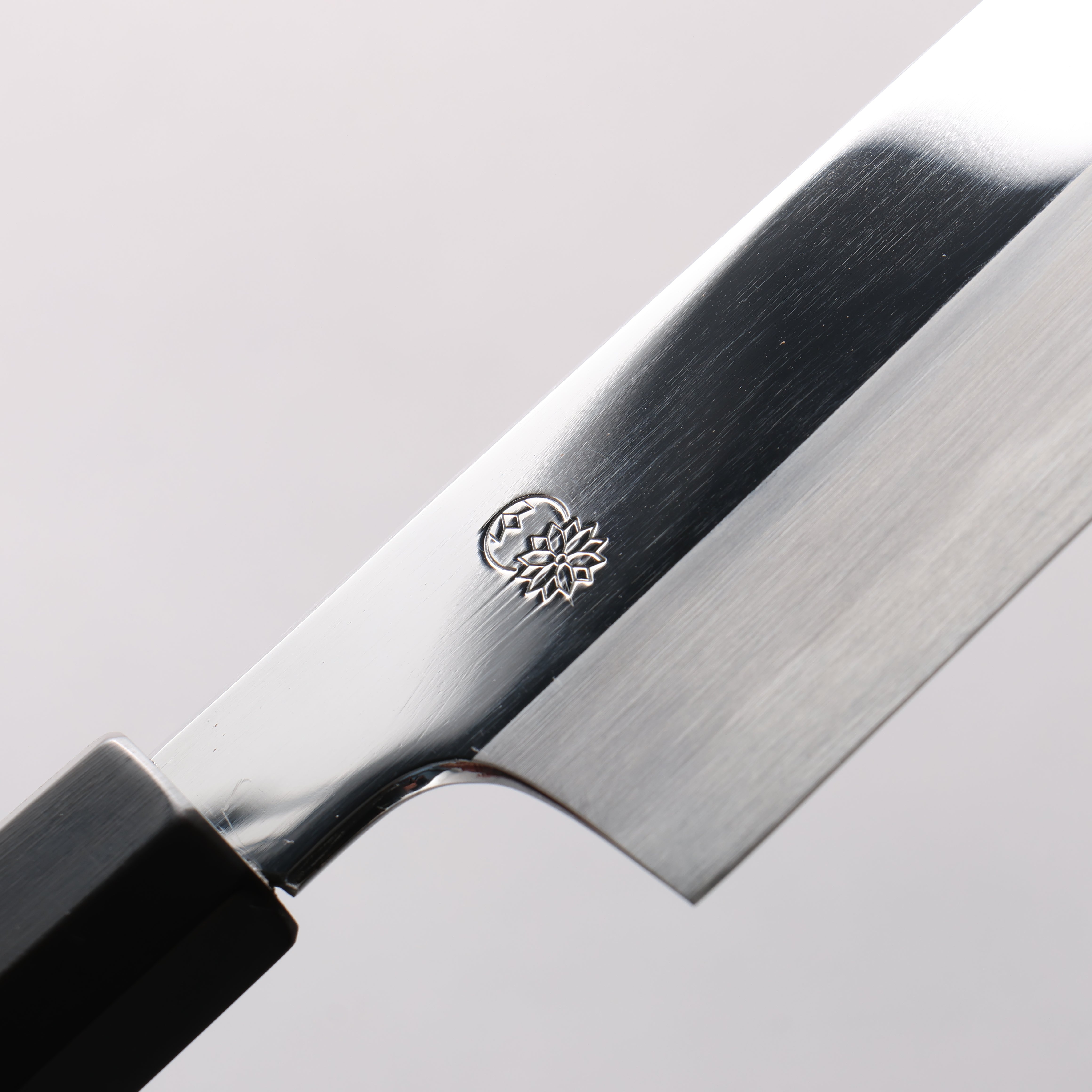 Choyo White Steel Mirrored Finish Kiritsuke Gyuto 210mm Ebony Wood (ferrule: Black Water Buffalo Horn) Handle - Japanny - Best Japanese Knife