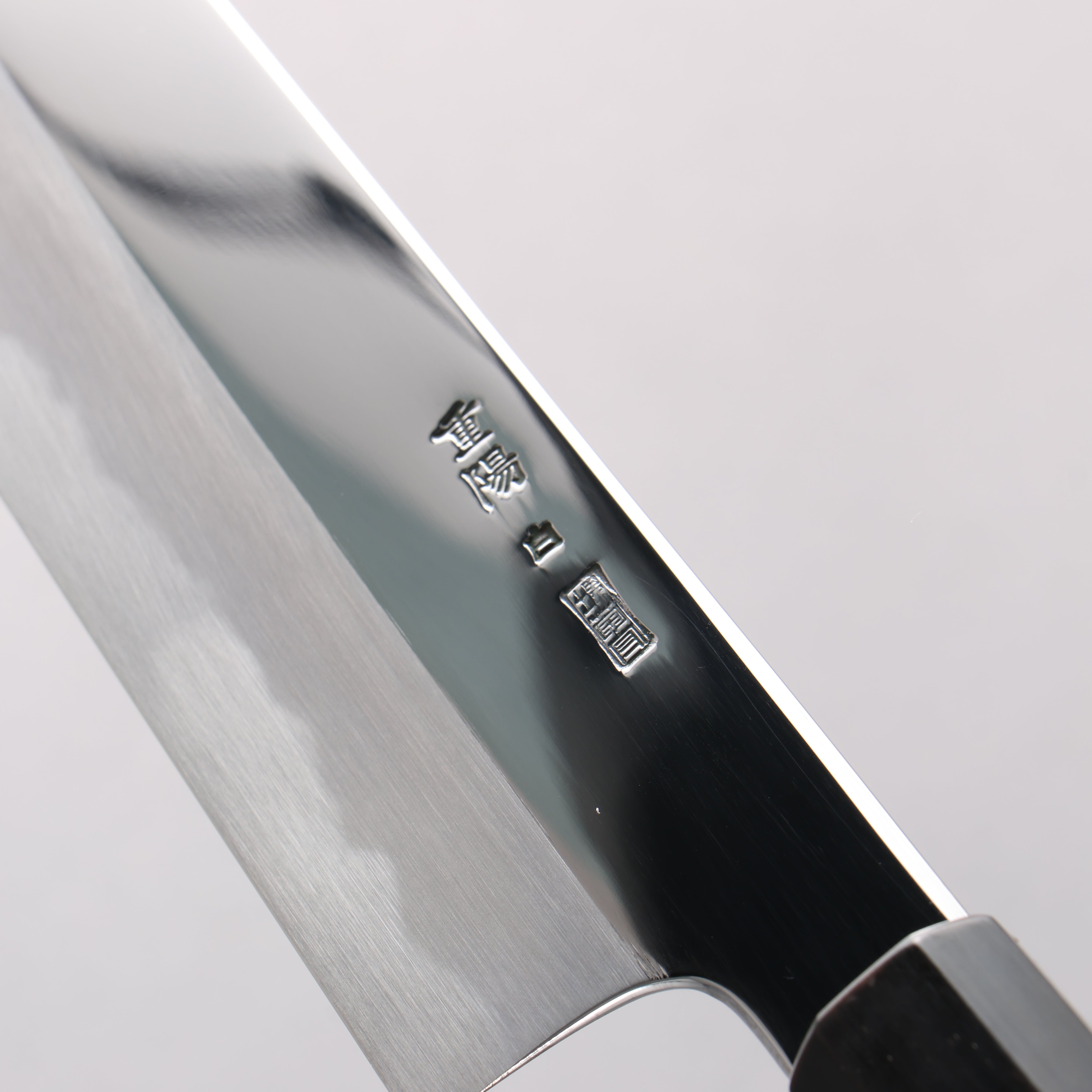 Choyo White Steel Mirrored Finish Kiritsuke Gyuto 210mm Ebony Wood (ferrule: Black Water Buffalo Horn) Handle - Japanny - Best Japanese Knife