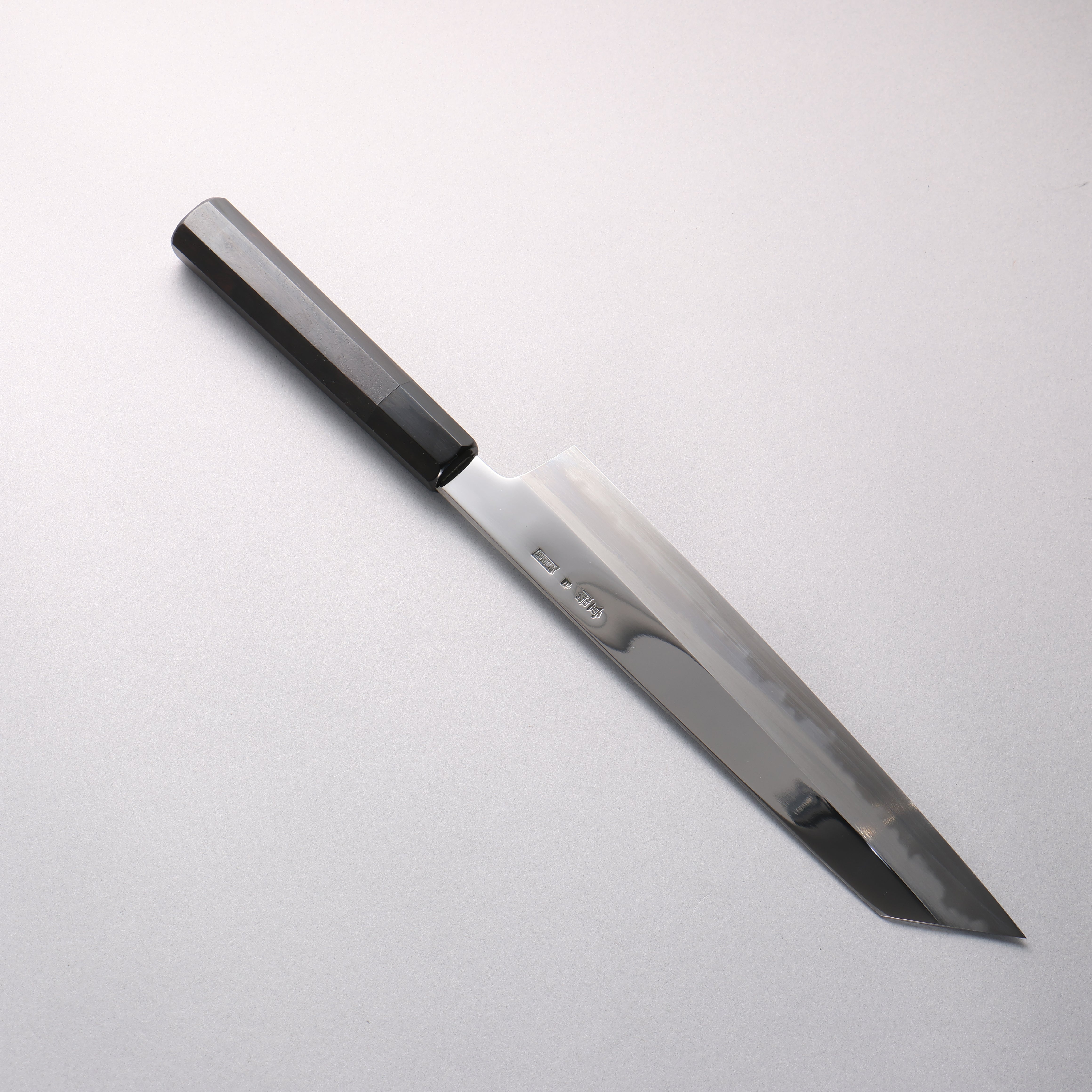 Choyo White Steel Mirrored Finish Kiritsuke Gyuto 240mm Ebony Wood (ferrule: Black Water Buffalo Horn) Handle - Japanny - Best Japanese Knife
