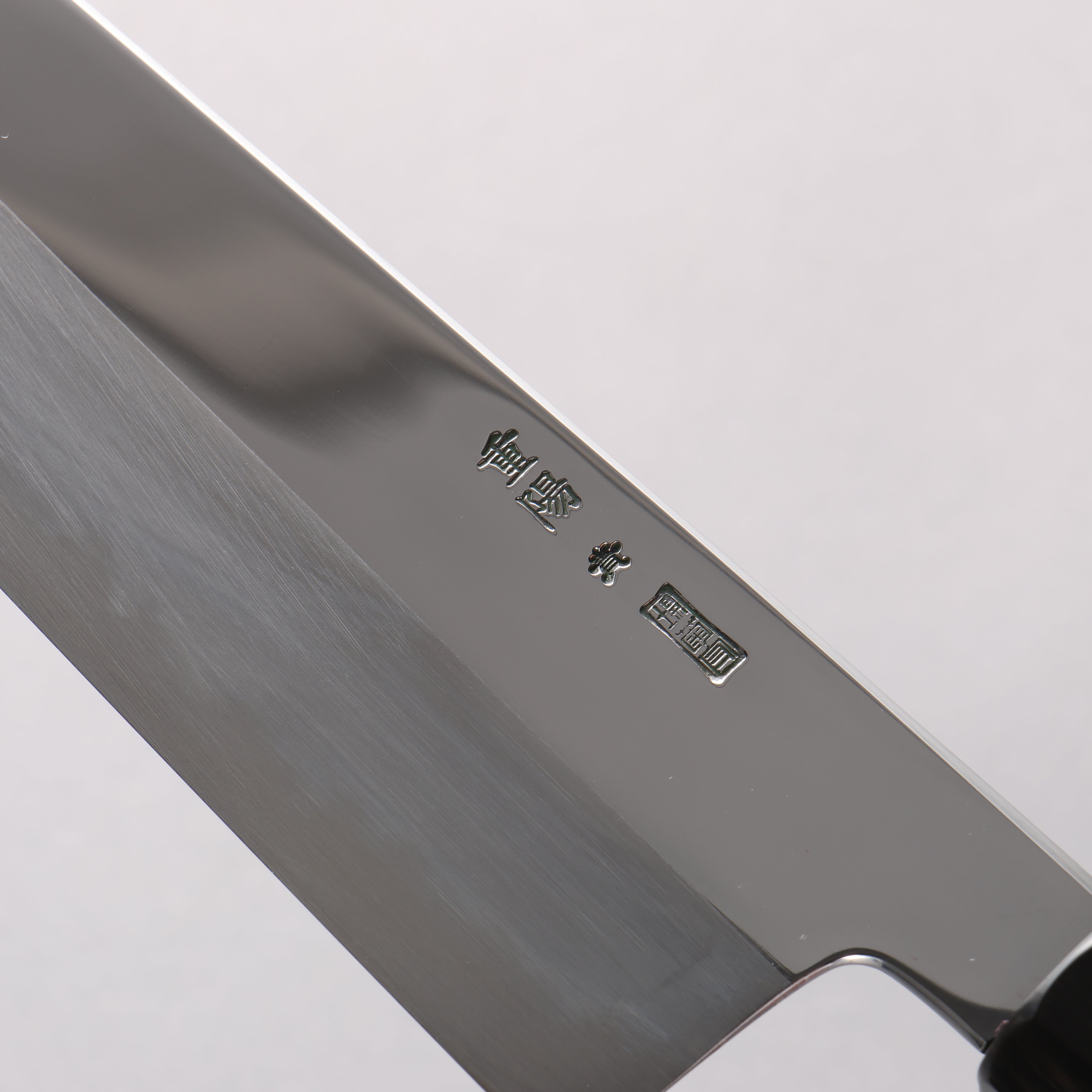 Choyo Blue Steel No.1 Mirrored Finish Gyuto 240mm Ebony Wood (ferrule: Black Water Buffalo Horn) Handle - Japanny - Best Japanese Knife
