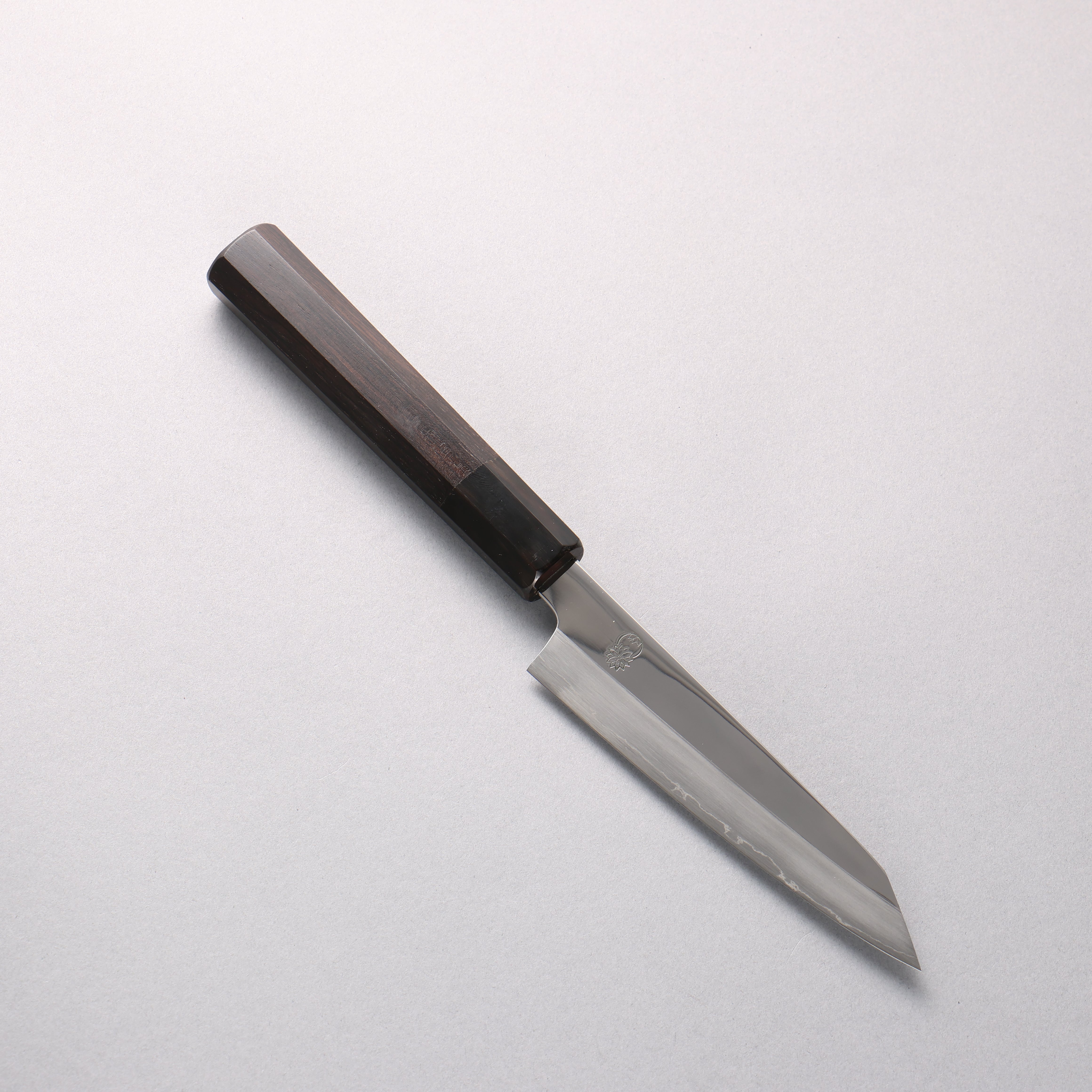 Choyo Silver Steel No.3 Mirrored Finish Petty-Utility 135mm Ebony Wood (ferrule: Black Water Buffalo Horn) Handle - Japanny - Best Japanese Knife