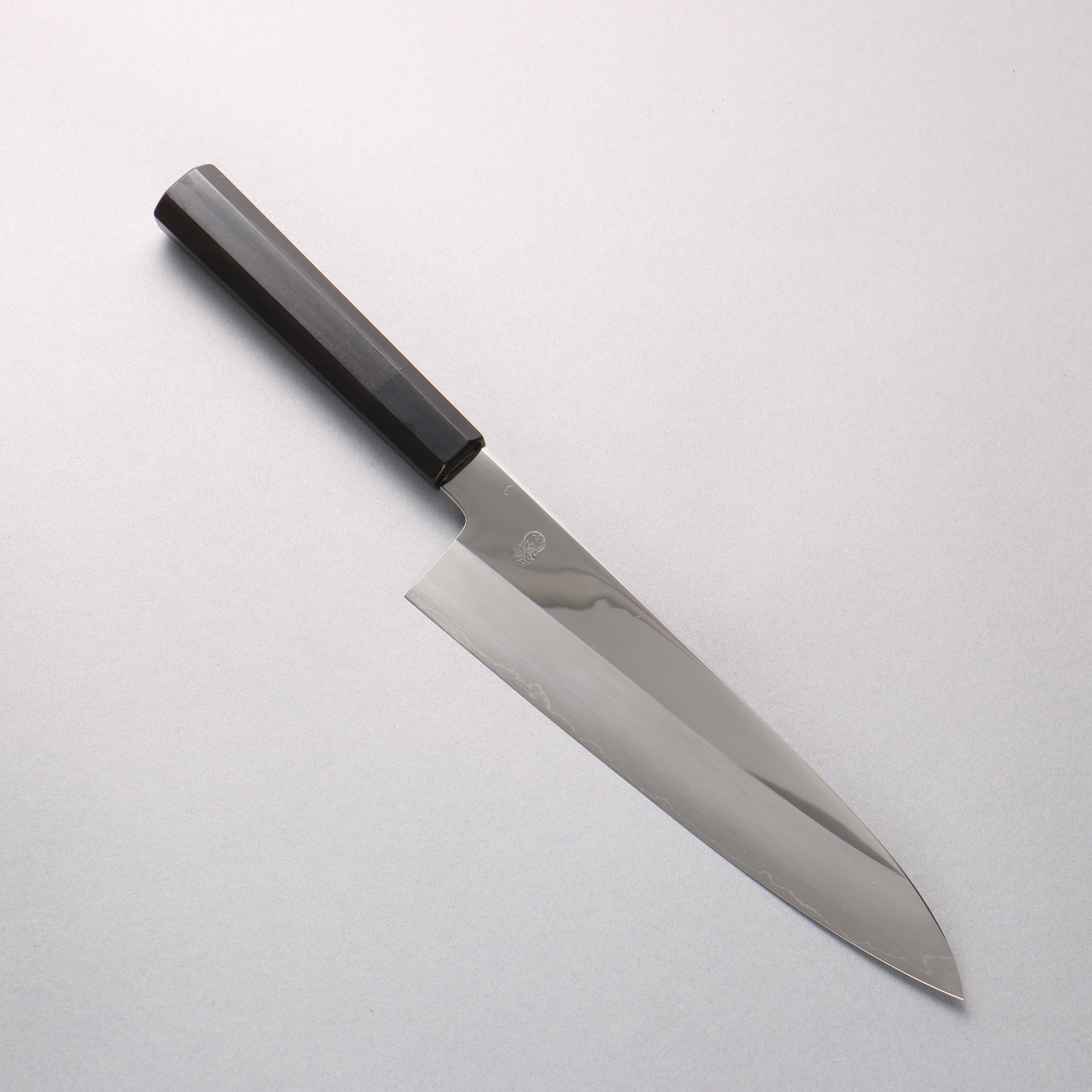 Choyo Silver Steel No.3 Mirrored Finish Gyuto 210mm Ebony Wood (ferrule: Black Water Buffalo Horn) Handle - Japanny - Best Japanese Knife