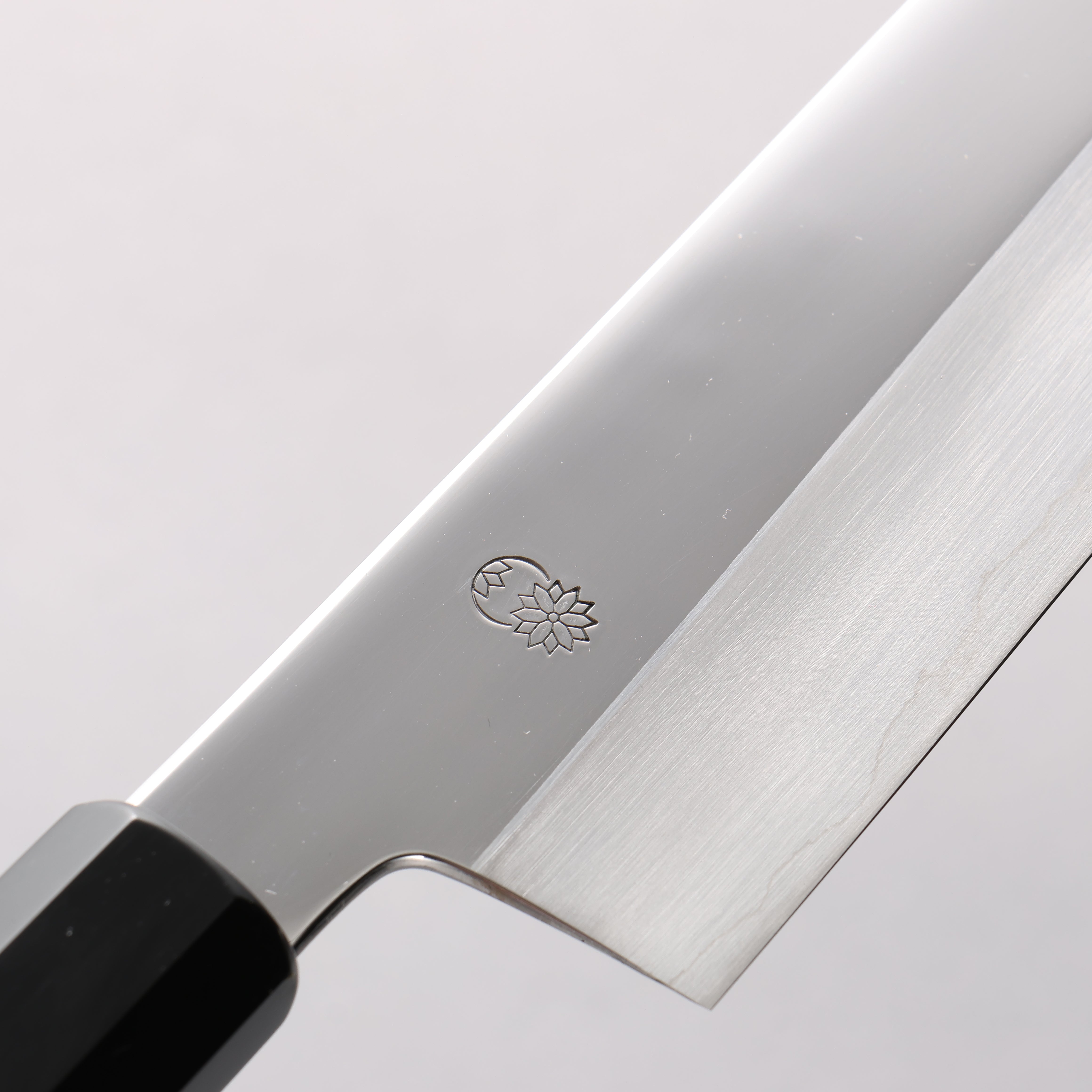 Choyo Silver Steel No.3 Mirrored Finish Kiritsuke Gyuto 240mm Ebony Wood (ferrule: Black Water Buffalo Horn) Handle - Japanny - Best Japanese Knife