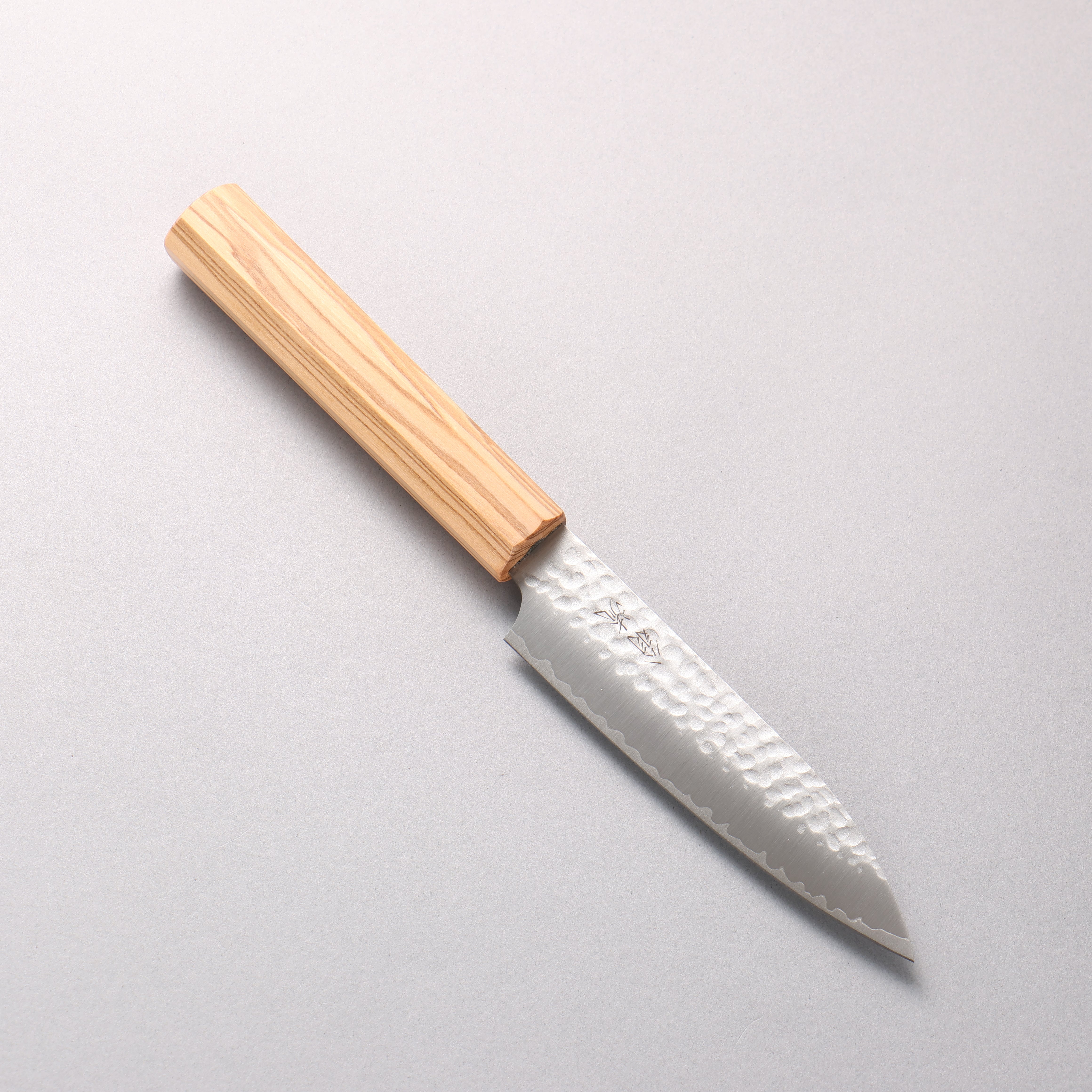 Oul VG10 Hammered Petty-Utility 120mm Olive tree Handle - Japanny - Best Japanese Knife