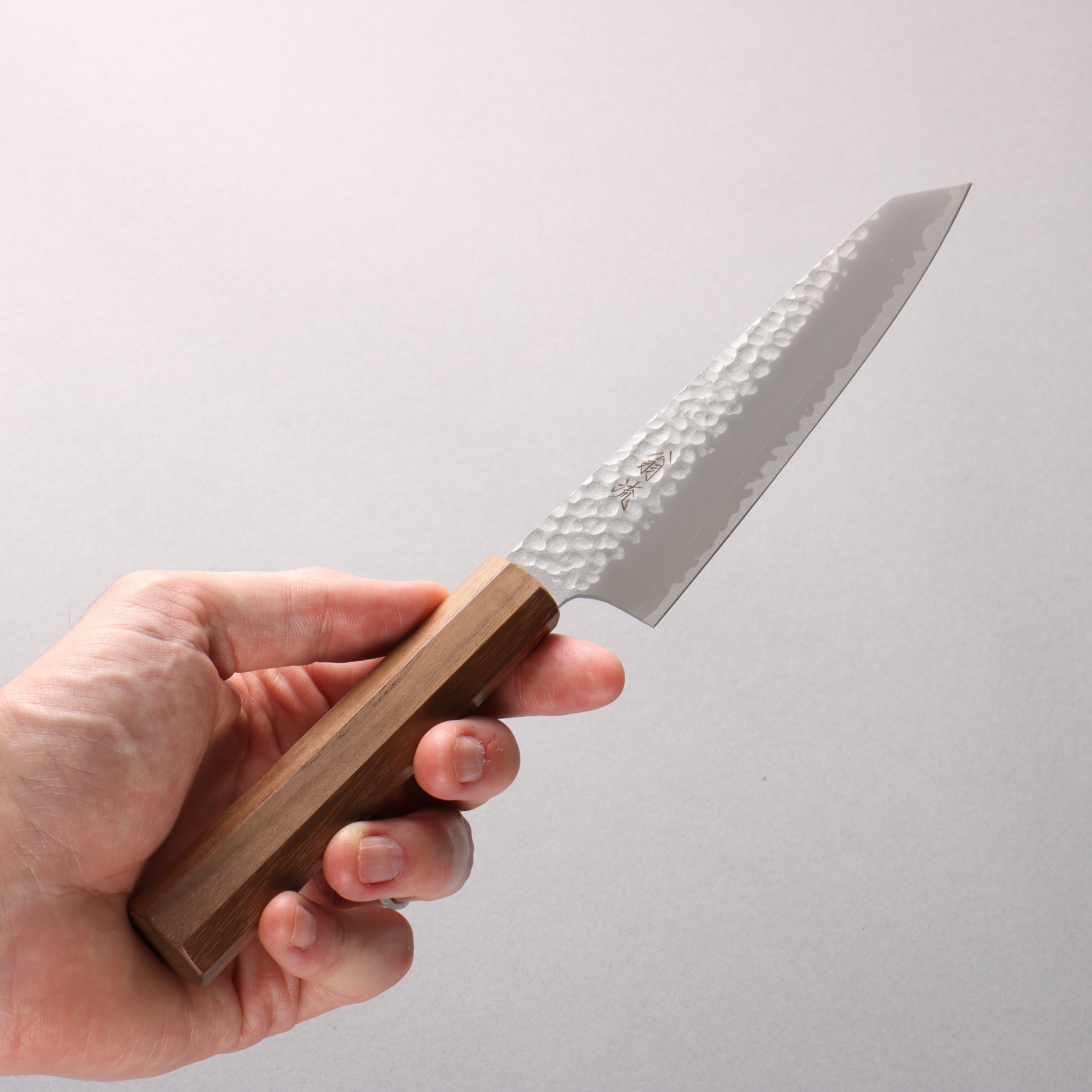 Oul VG10 Hammered Kiritsuke Petty-Utility 150mm Walnut Handle - Japanny - Best Japanese Knife