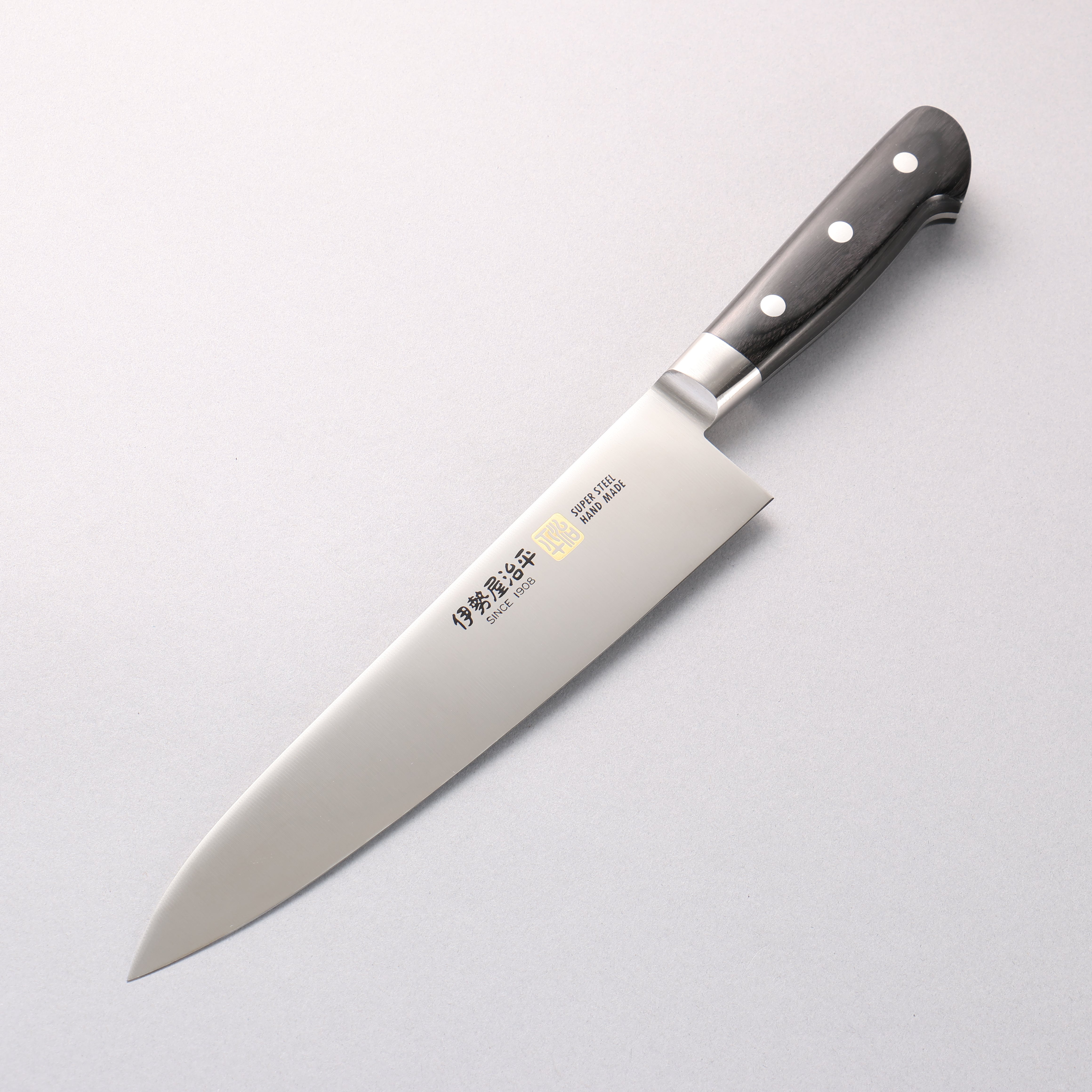 Iseya Molybdenum Gyuto 210mm Black Pakka wood Handle - Japanny - Best Japanese Knife
