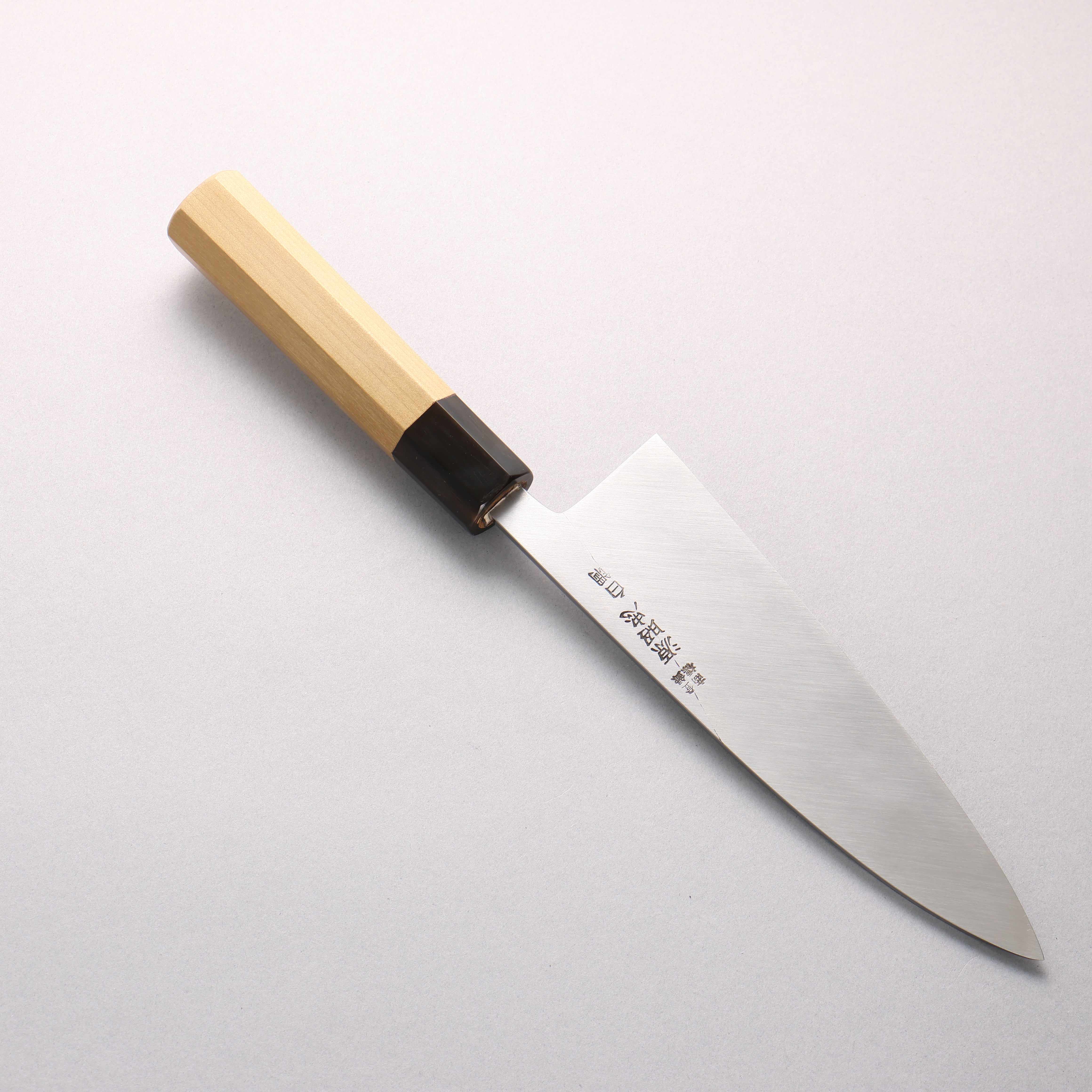 Minamoto Akitada White Steel No.2 Aideba 180mm Magnolia (Ferrule: Water Buffalo Horn) Handle