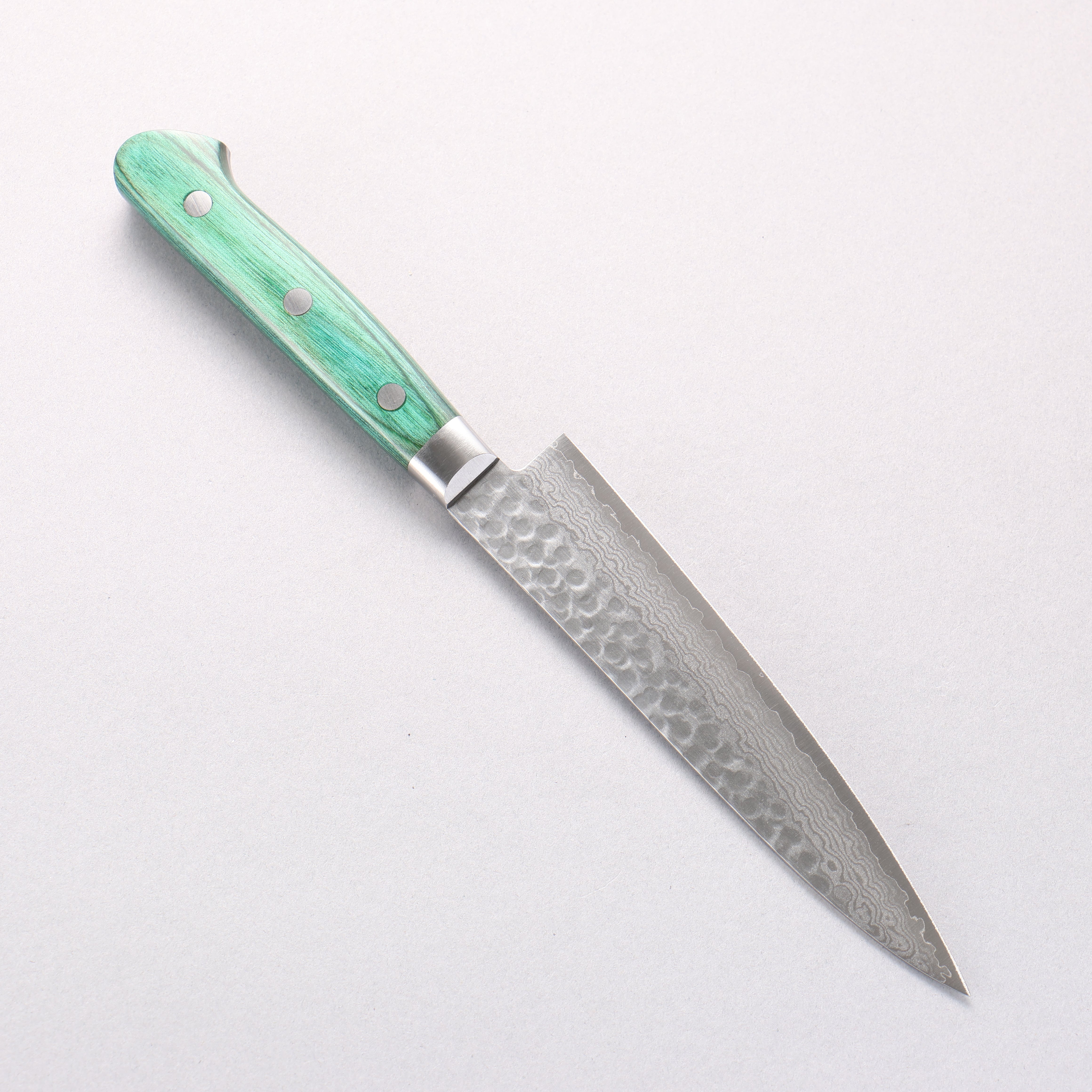 Sakai Takayuki VG10 17 Layer Damascus Petty-Utility 135mm Green Pakka wood Handle - Japanny - Best Japanese Knife