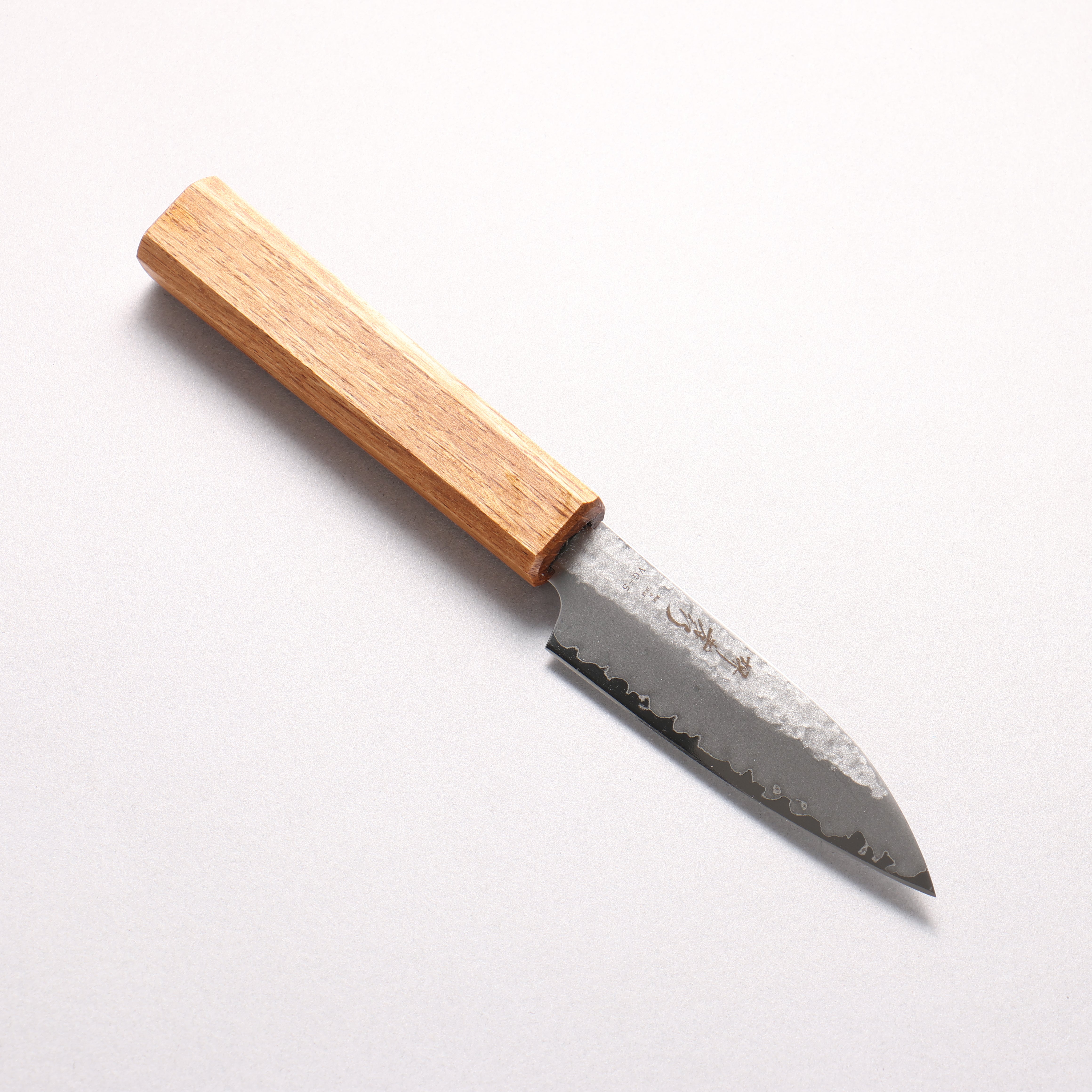 Sakai Takayuki VG5 Hammered Petty-Utility 90mm Oak Handle - Japanny - Best Japanese Knife