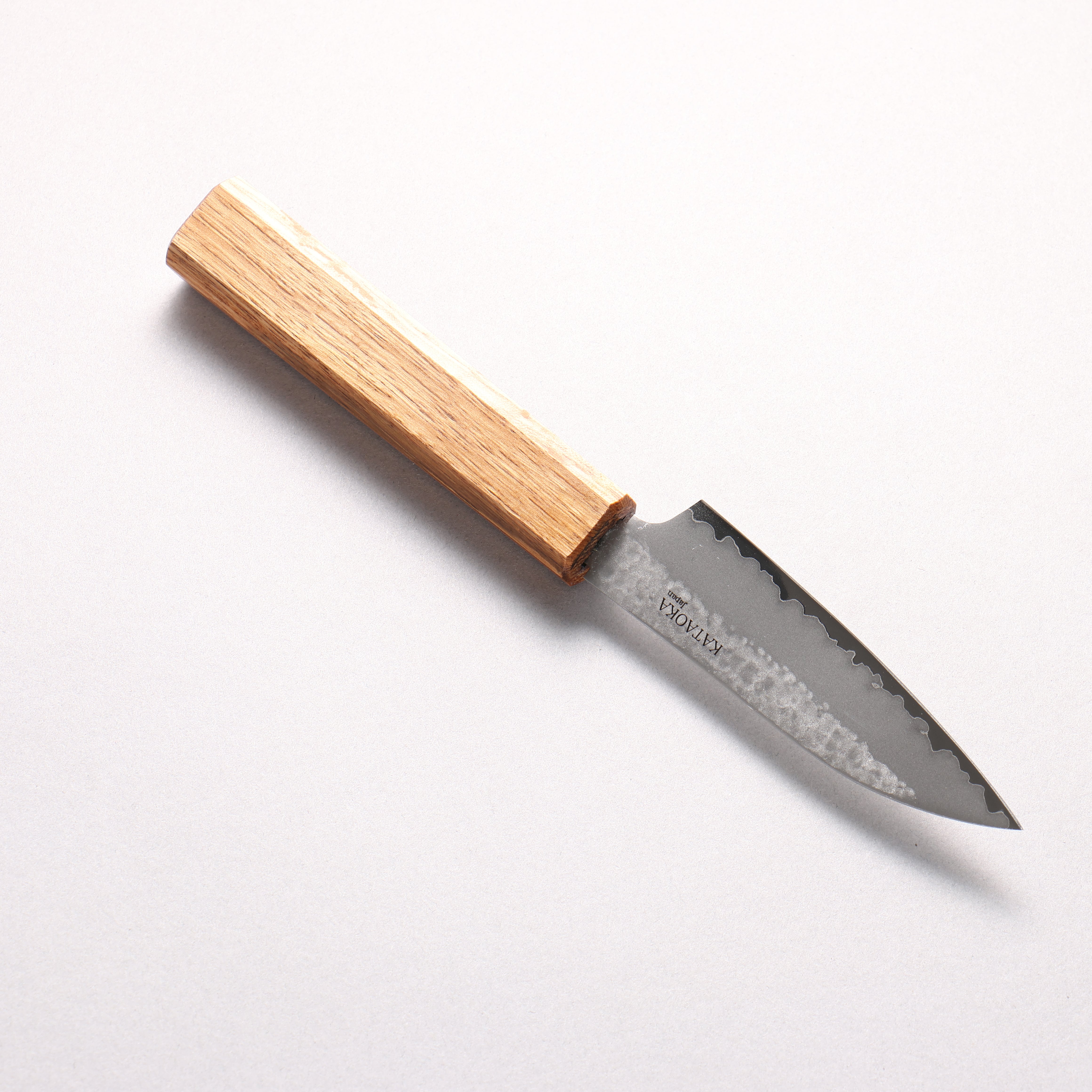 Sakai Takayuki VG5 Hammered Petty-Utility 90mm Oak Handle - Japanny - Best Japanese Knife
