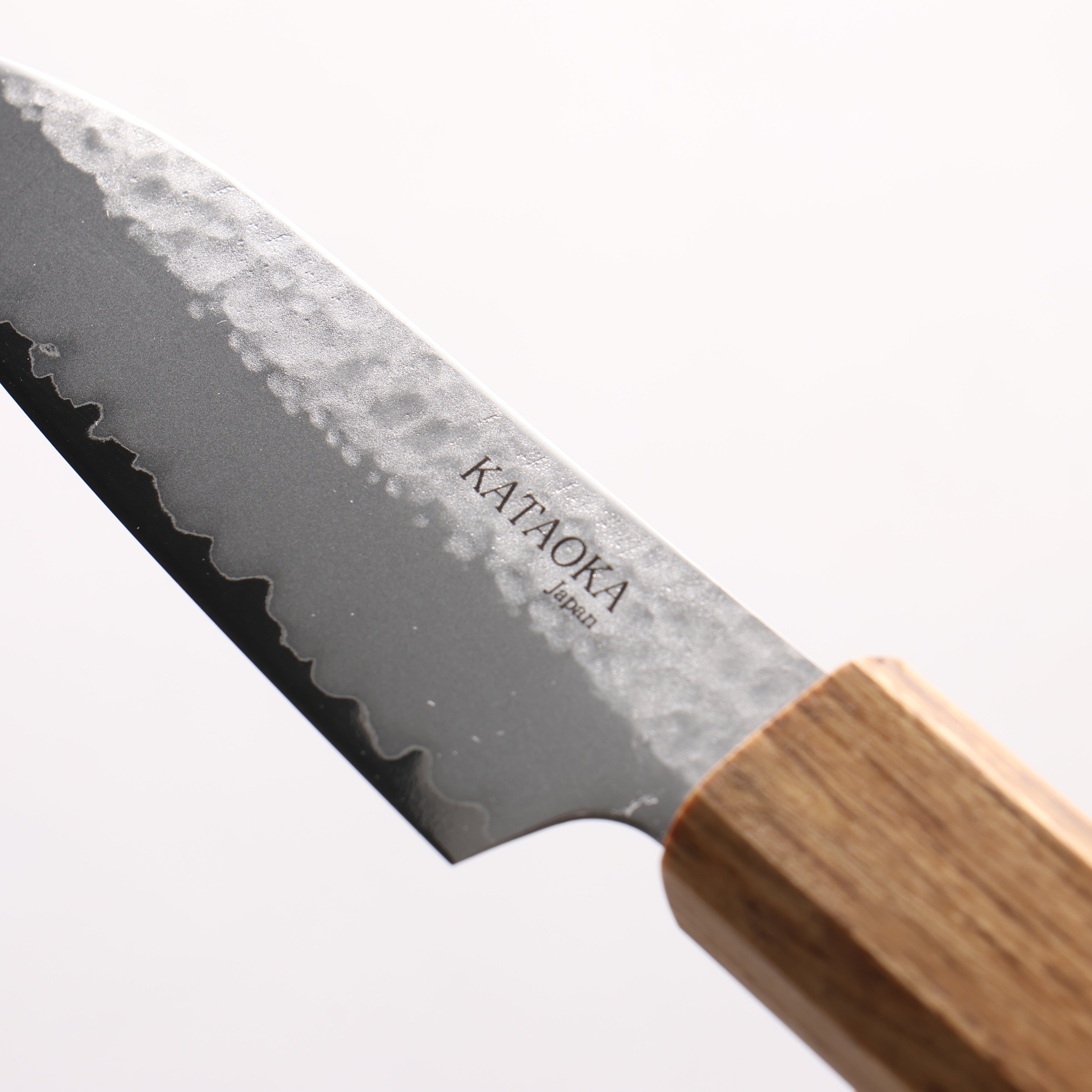 Sakai Takayuki VG5 Hammered Petty-Utility 90mm Oak Handle - Japanny - Best Japanese Knife