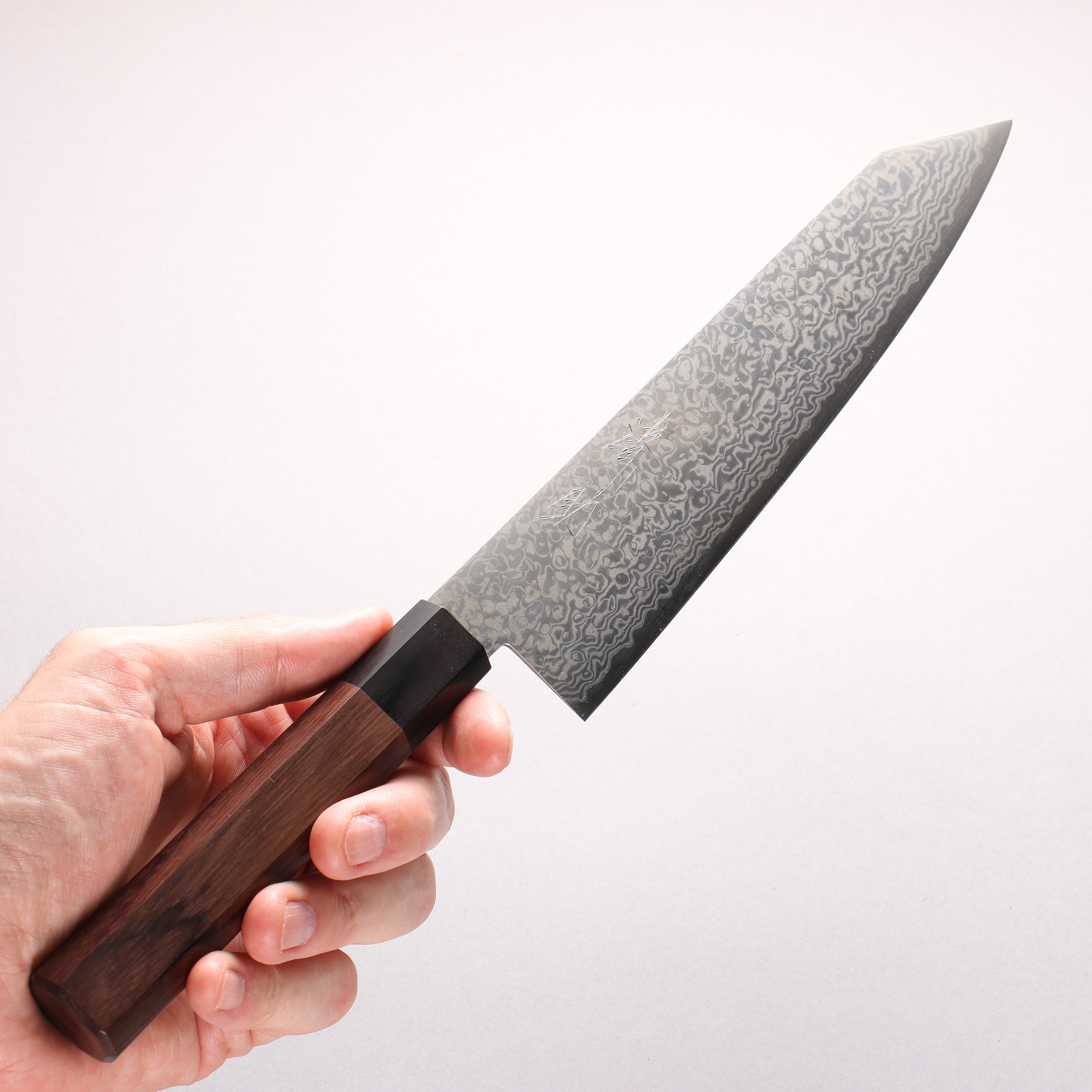 Seisuke ZDP189 Damascus Kiritsuke Gyuto 210mm Rosewood (Ferrule: Black Pakka Wood) Handle - Japanny - Best Japanese Knife