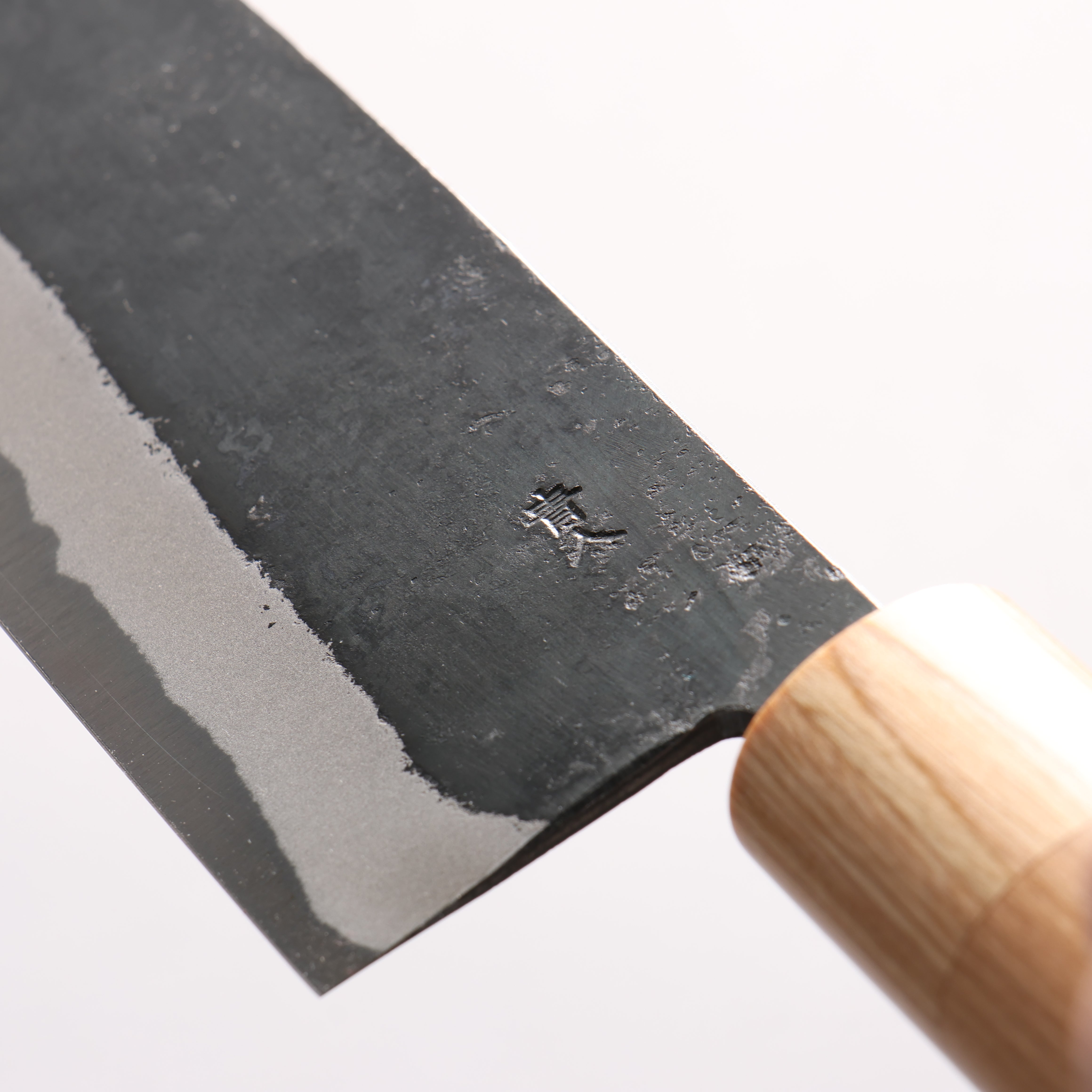 Kouki Blue Steel No.2 Black Finished Santoku 180mm American Cherry Handle - Japanny - Best Japanese Knife