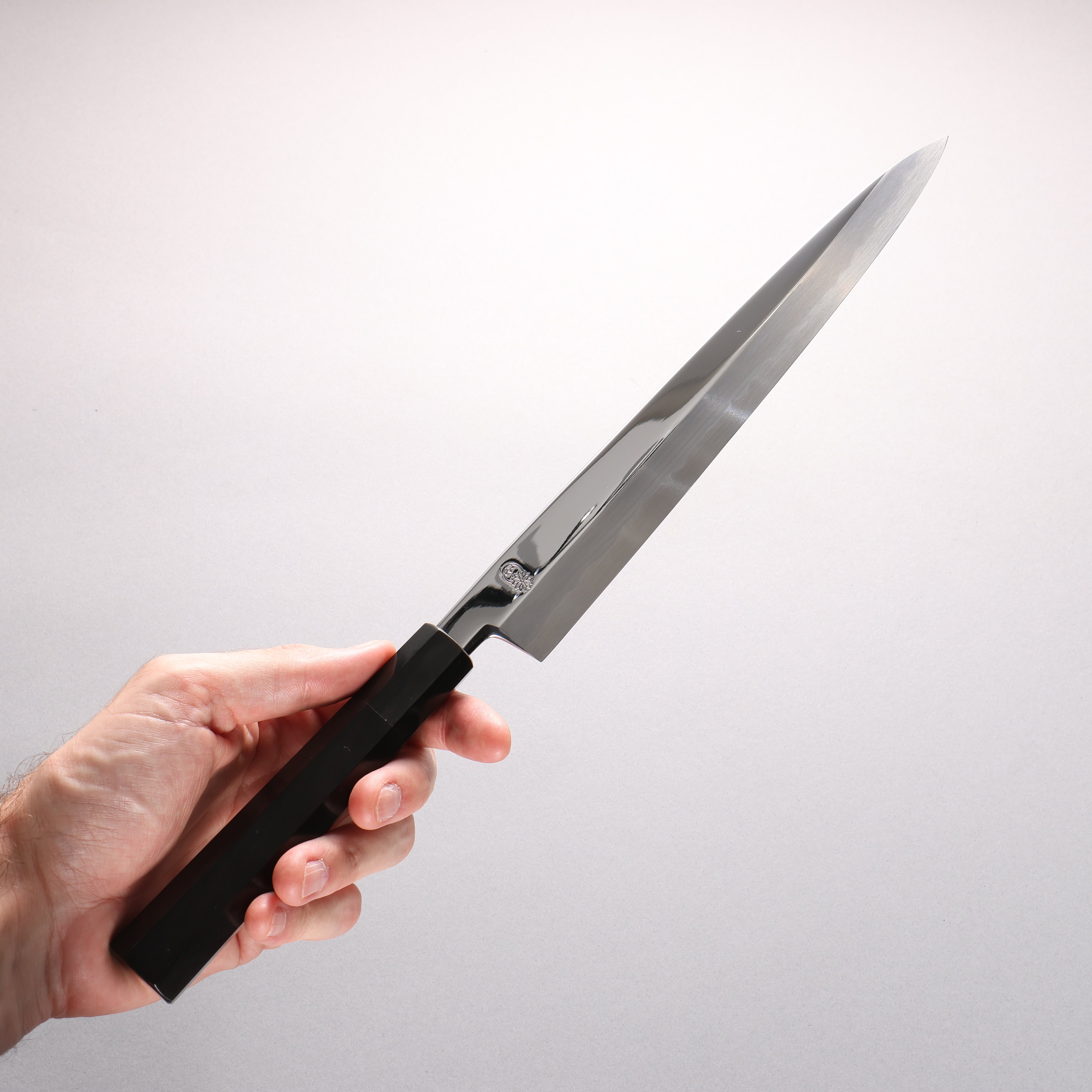Choyo Blue Steel No.1 Mirrored Finish Yanagiba 270mm Ebony Wood (ferrule: Black Water Buffalo Horn) Handle - Japanny - Best Japanese Knife