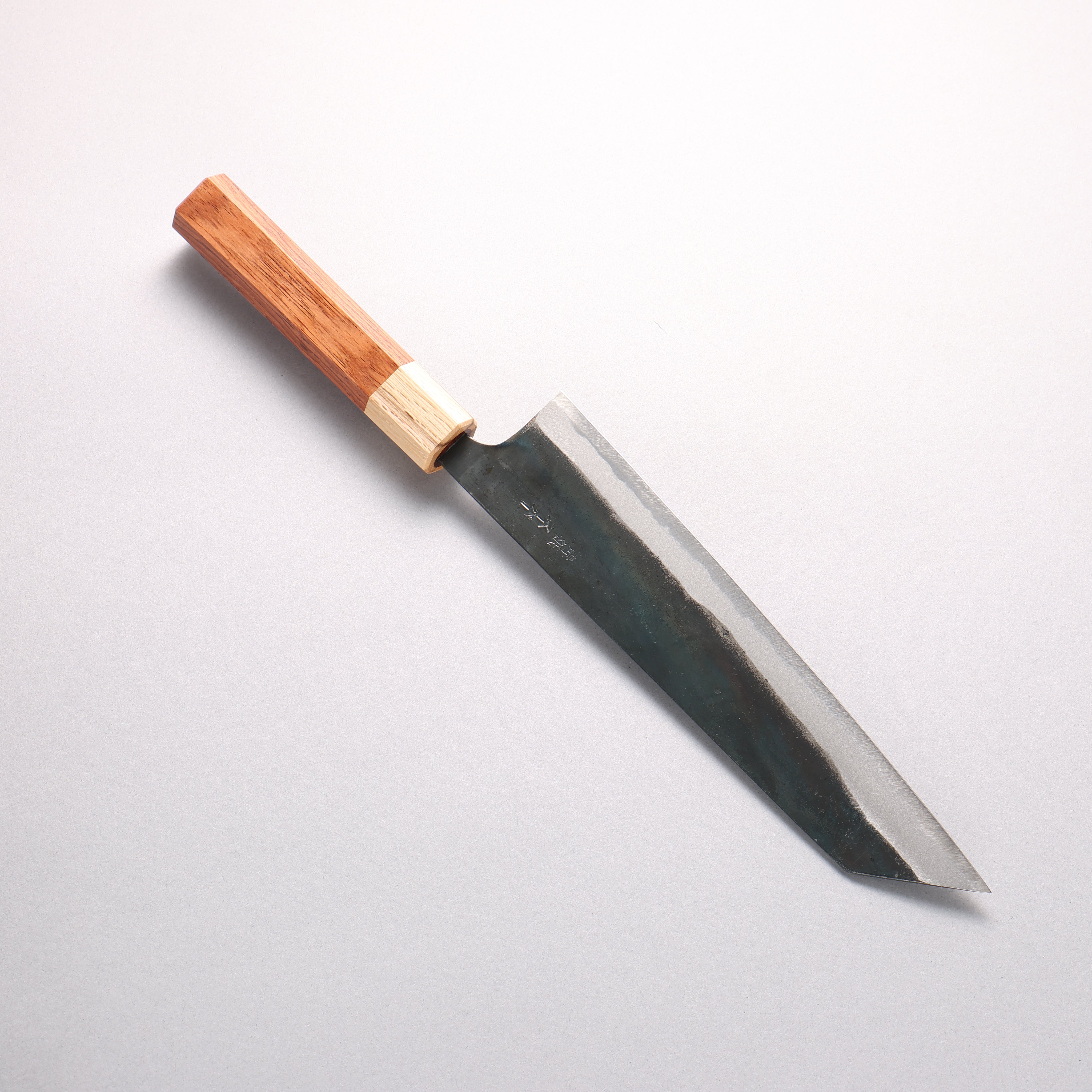 Seisuke Blue Super Black Finished Kiritsuke Gyuto 210mm Rosewood (ferrule: Oak) Handle - Japanny - Best Japanese Knife