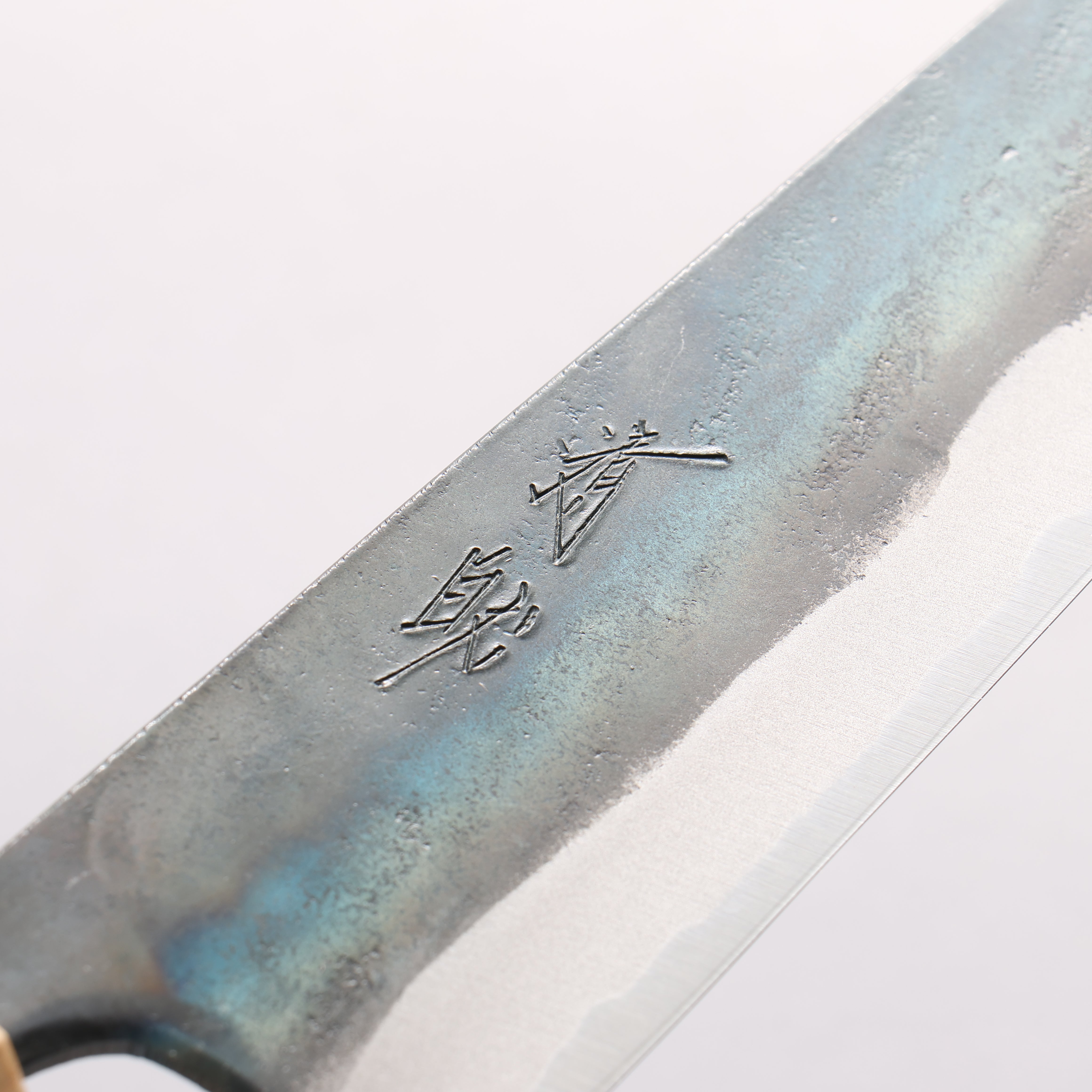 Seisuke Blue Super Black Finished Kiritsuke Gyuto 210mm Rosewood (ferrule: Oak) Handle - Japanny - Best Japanese Knife