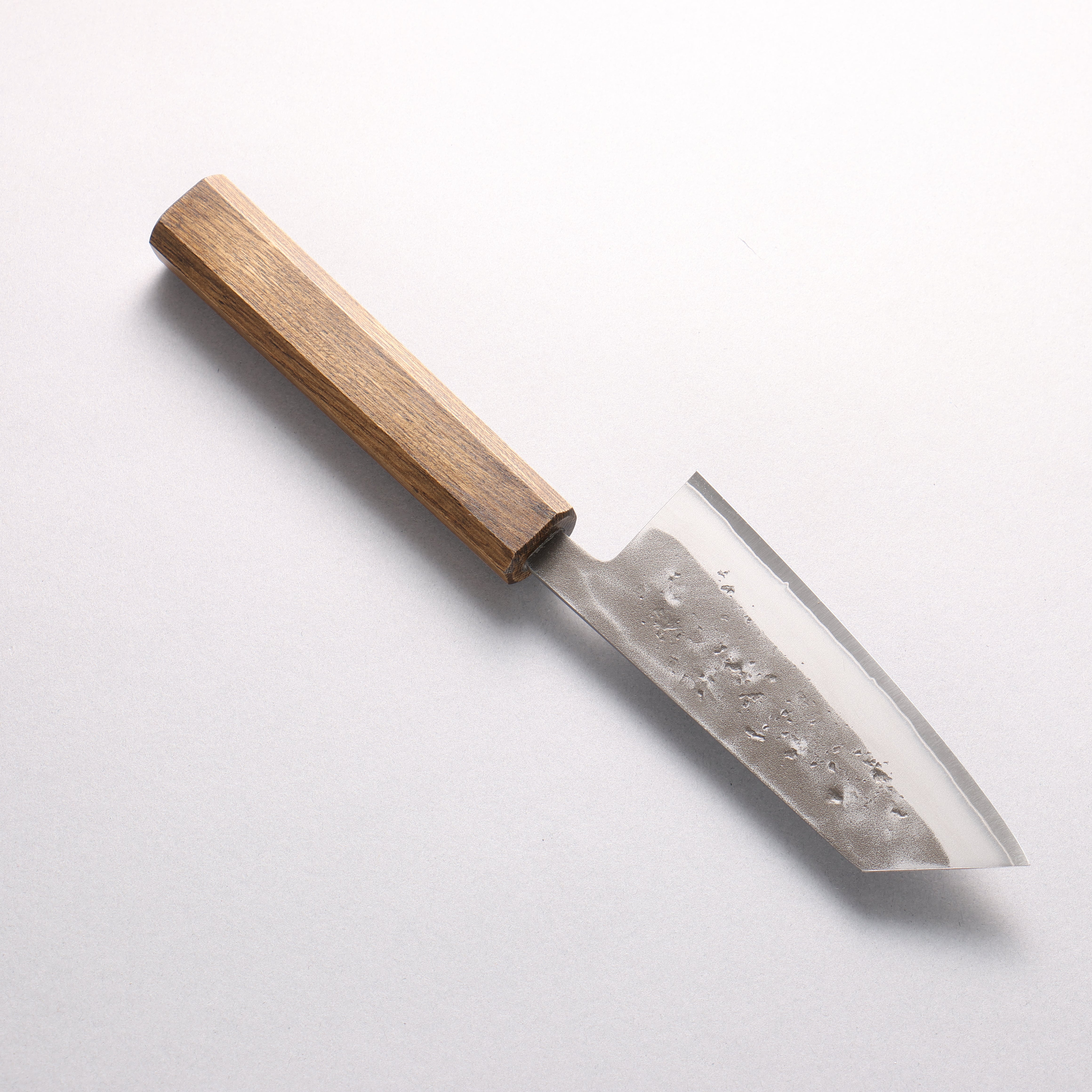 Oul SLD Nashiji Small Bunka 125mm Oak (Enkoku / Smoky black) Handle - Japanny - Best Japanese Knife