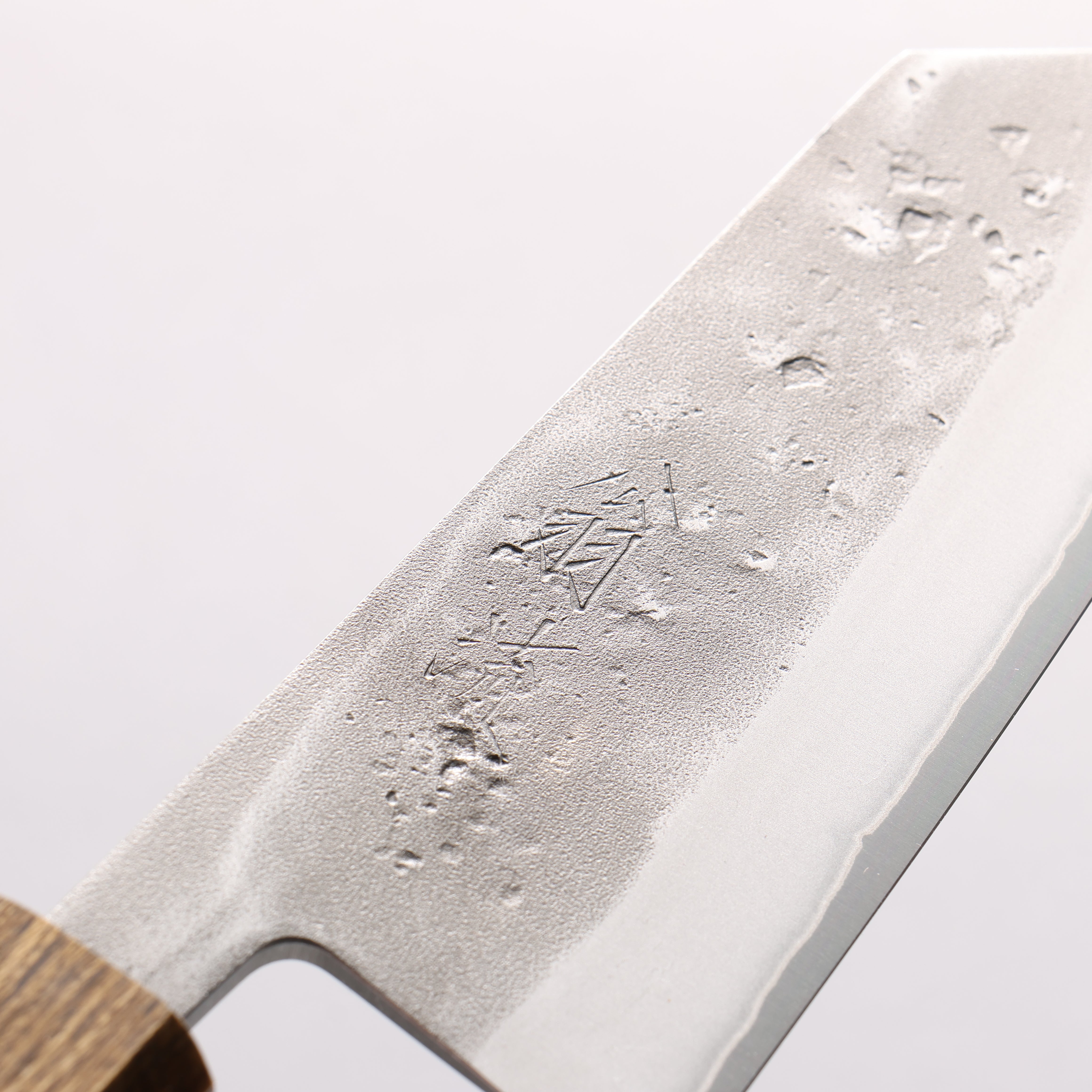 Oul SLD Nashiji Small Bunka 125mm Oak (Enkoku / Smoky black) Handle - Japanny - Best Japanese Knife
