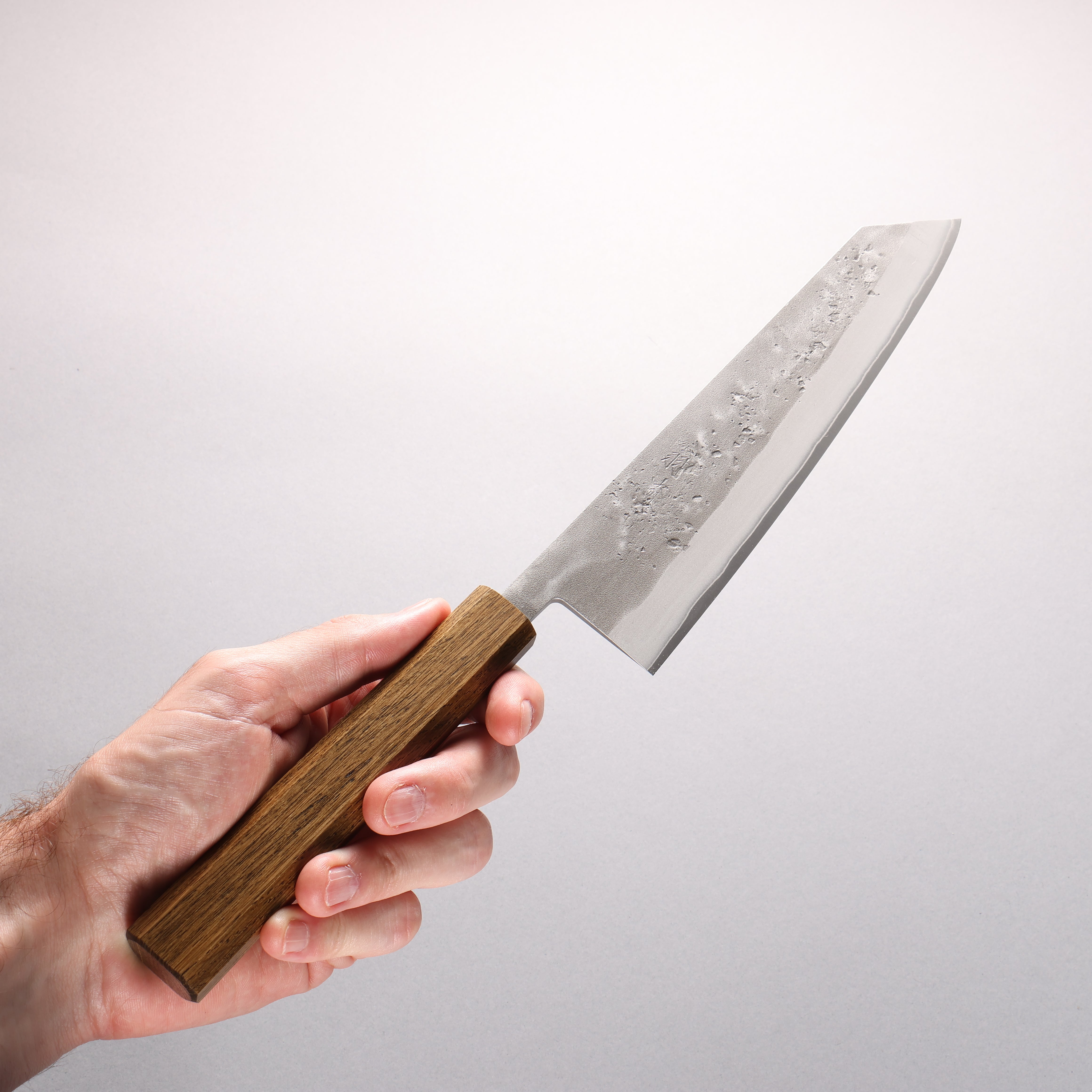 Oul SLD Nashiji Kiritsuke Gyuto 200mm Oak (Enkoku / Smoky black) Handle - Japanny - Best Japanese Knife