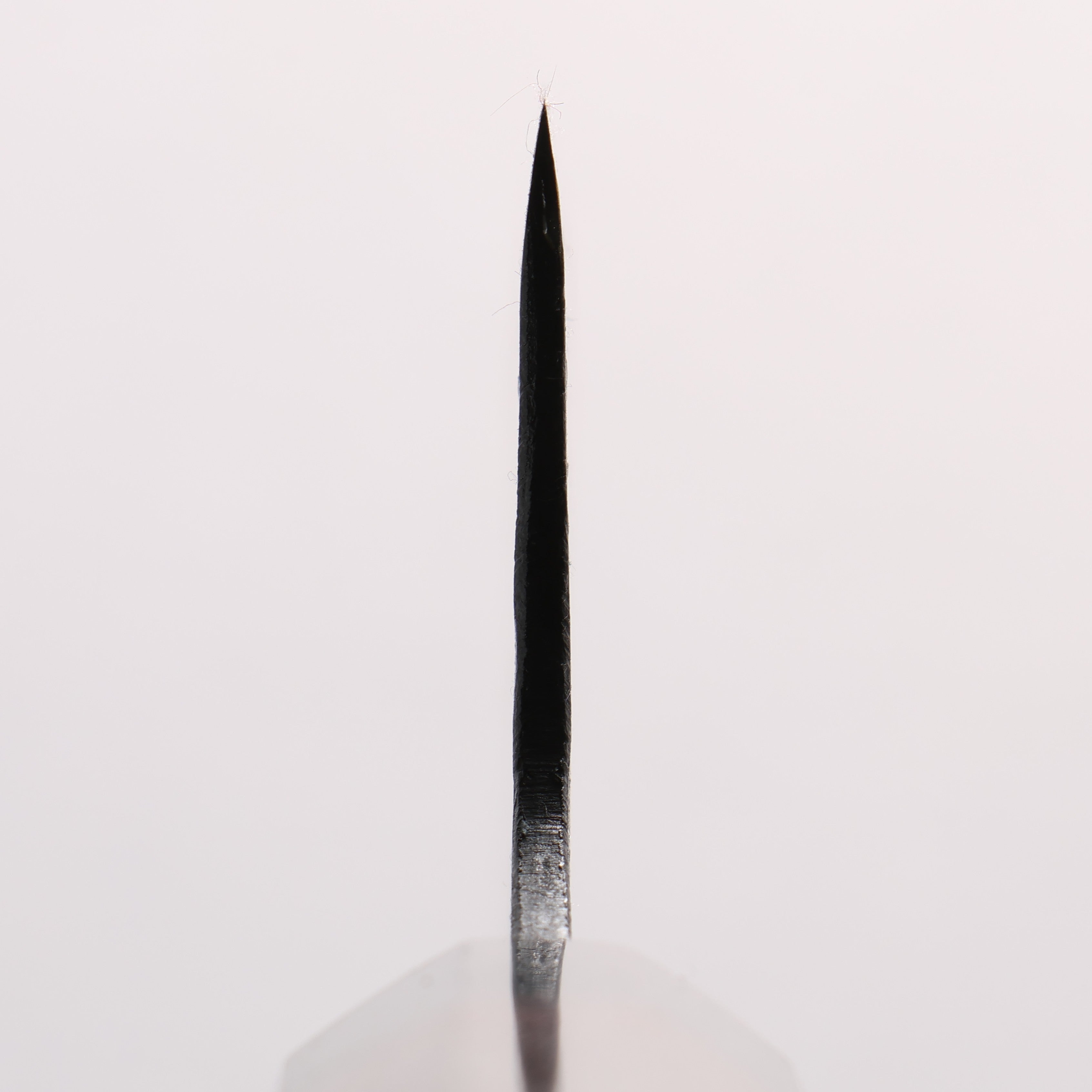 Shigemitsu Ito Tamahagane Meteorite Cladded Black Finished Santoku 180mm Rosewood (ferrule: Black Pakka wood With Silver Lining) Handle - Japanny - Best Japanese Knife