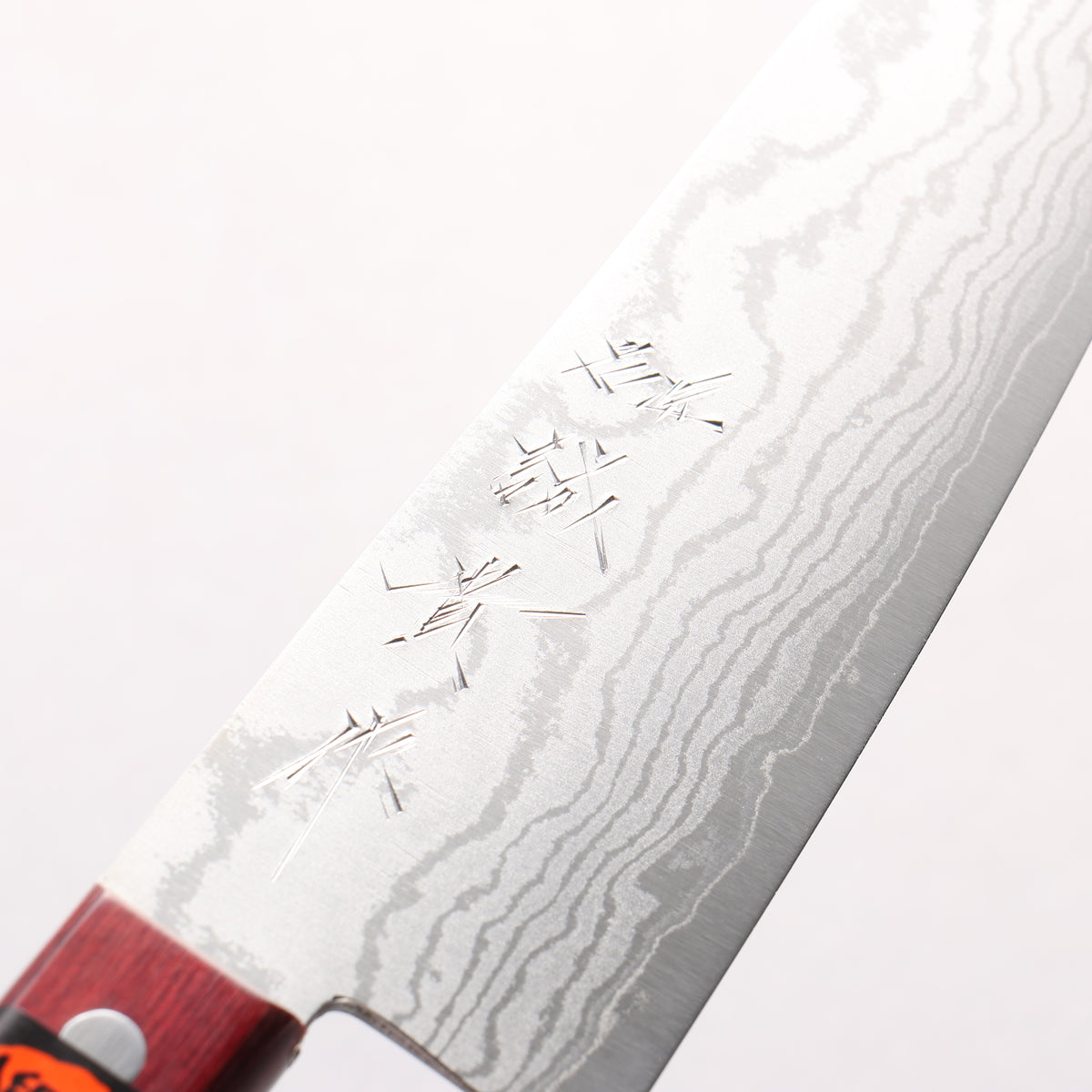 Shigeki Tanaka VG10 17 Layer Damascus Santoku 165mm Red Pakka wood Handle - Japanny - Best Japanese Knife