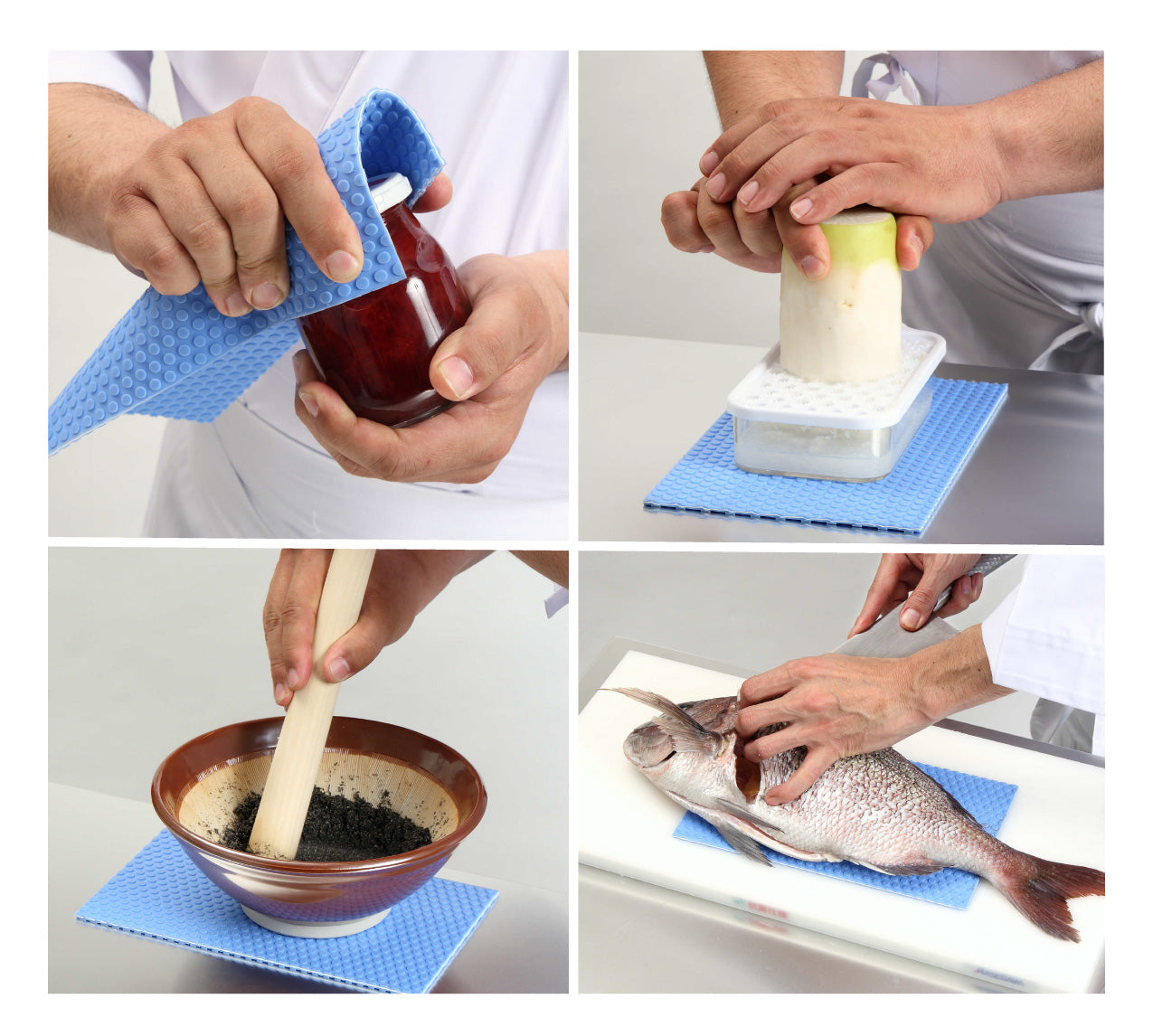 Hasegawa Cutting Board FYS Soft Mat Blue 600mm x 300mm - Japanny - Best Japanese Knife