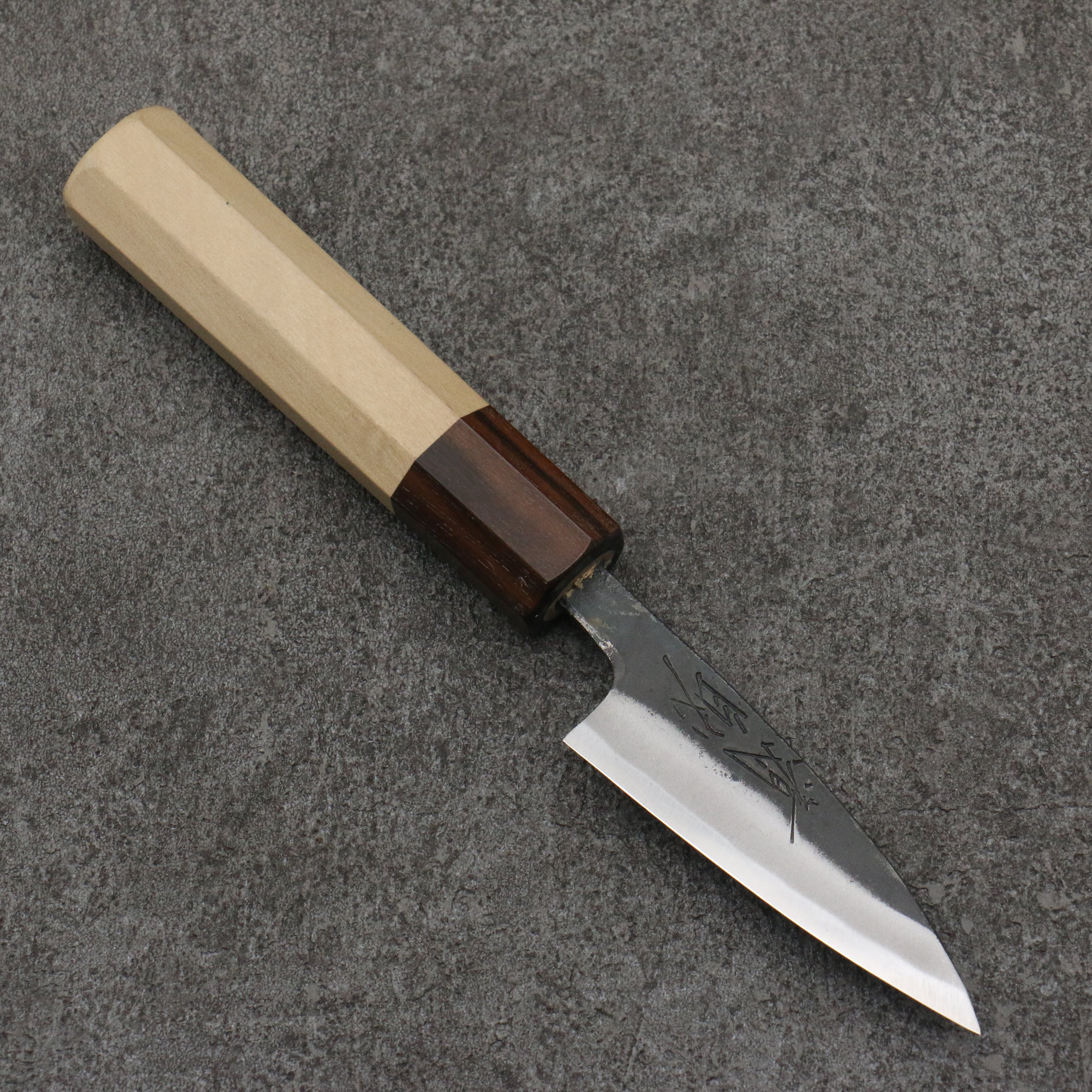 Seisuke Blue Steel No.1 Black Finished Paring 75mm Magnolia (Ferrule: Ebony) Handle - Japanny - Best Japanese Knife