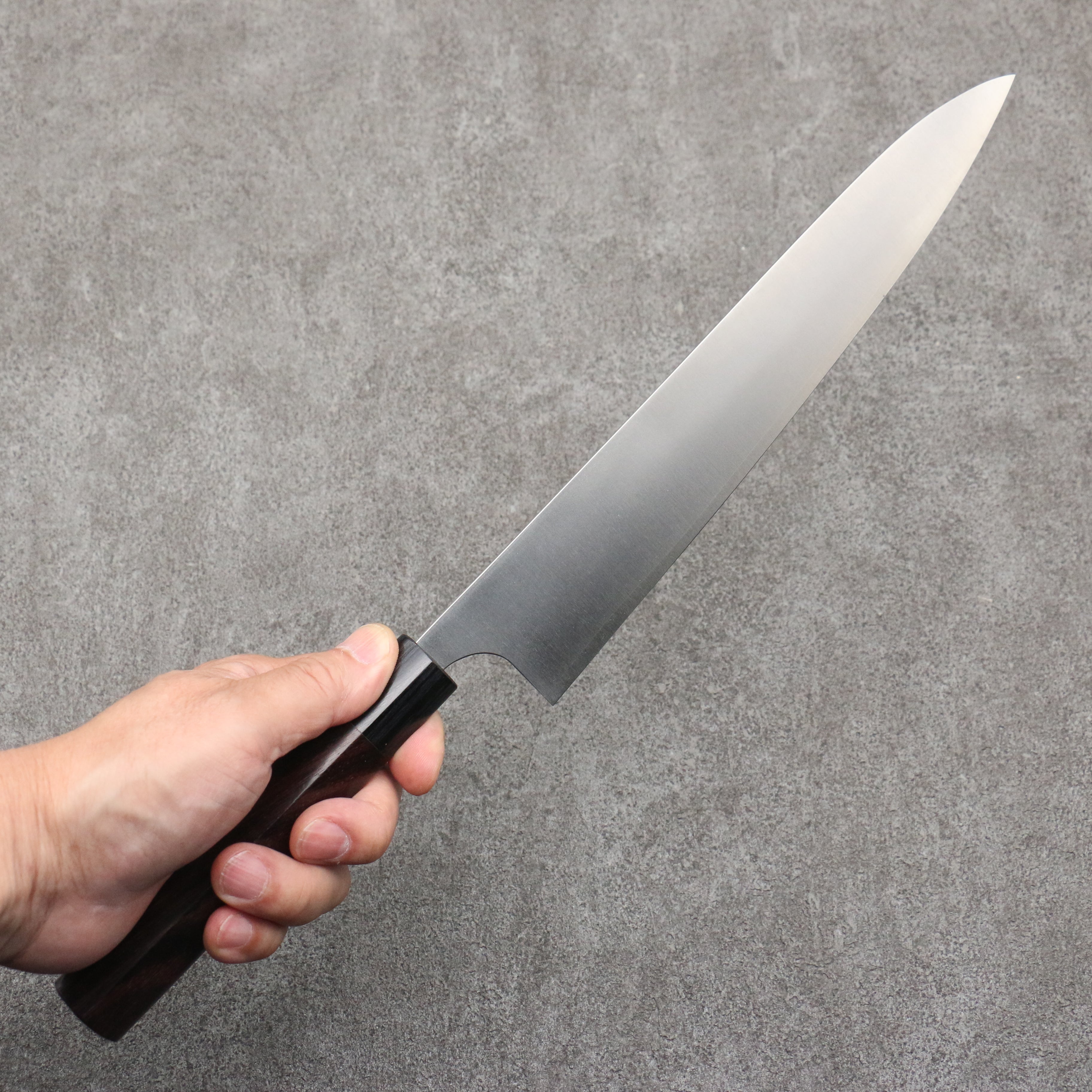 Shungo Ogata SG2 Migaki Finished Sujihiki 240mm Rosewood (Ferrule: Black Pakka Wood) Handle - Japanny - Best Japanese Knife