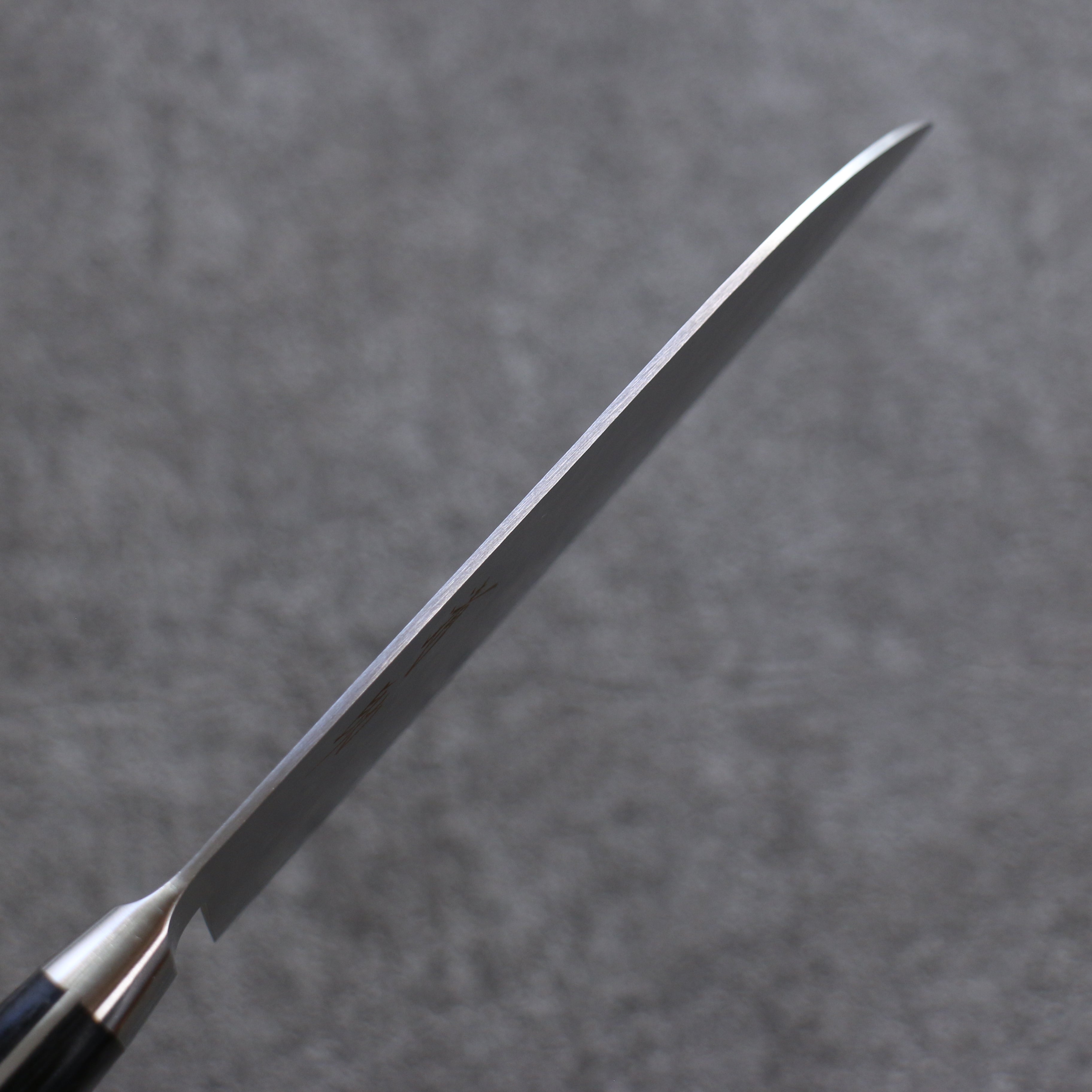 Seisuke VG5 Hammered Kasumitogi Santoku 120mm Black Pakka wood Handle - Japanny - Best Japanese Knife