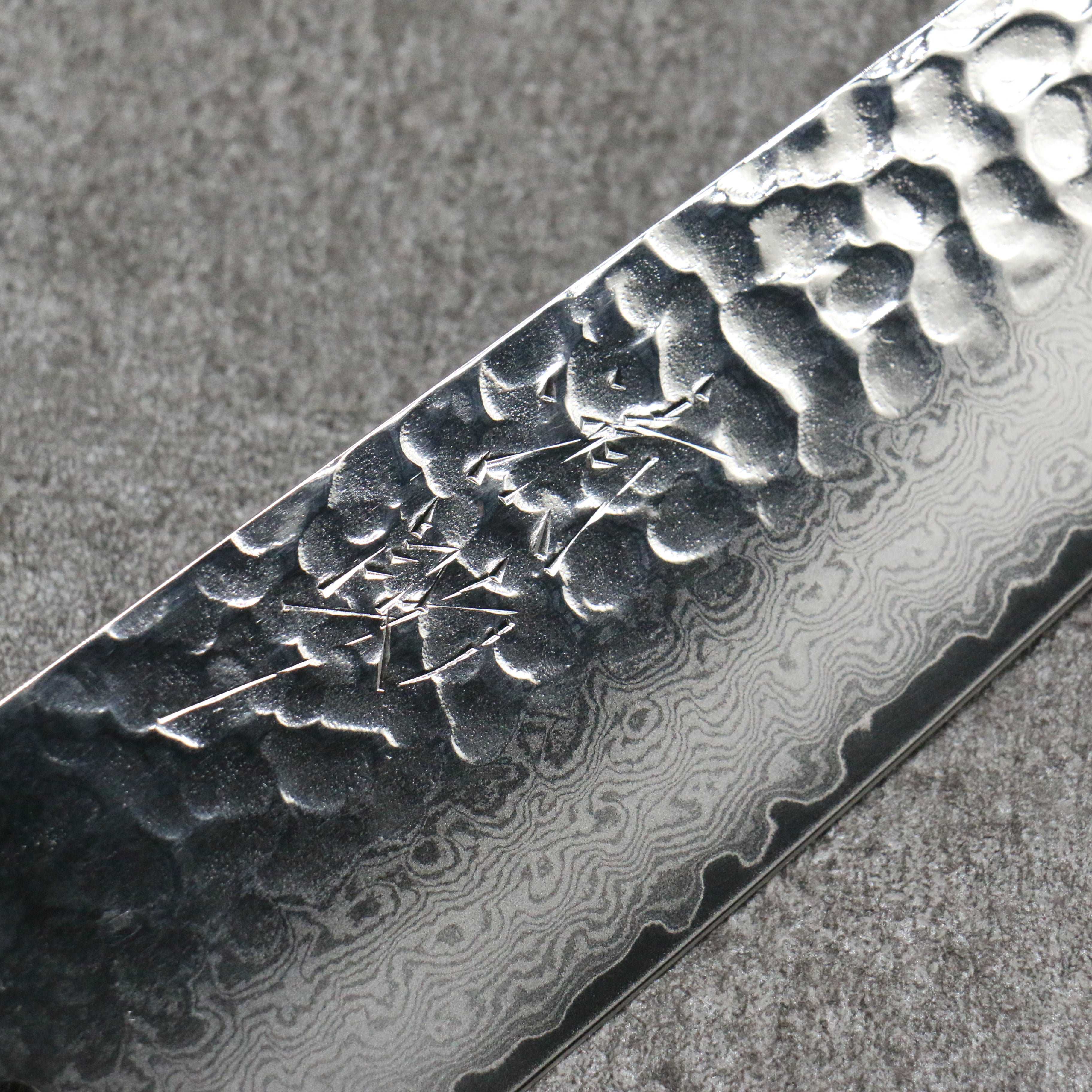 Seisuke Seiun VG10 33 Layer Damascus Santoku 180mm Navy blue Pakka wood Handle - Japanny - Best Japanese Knife