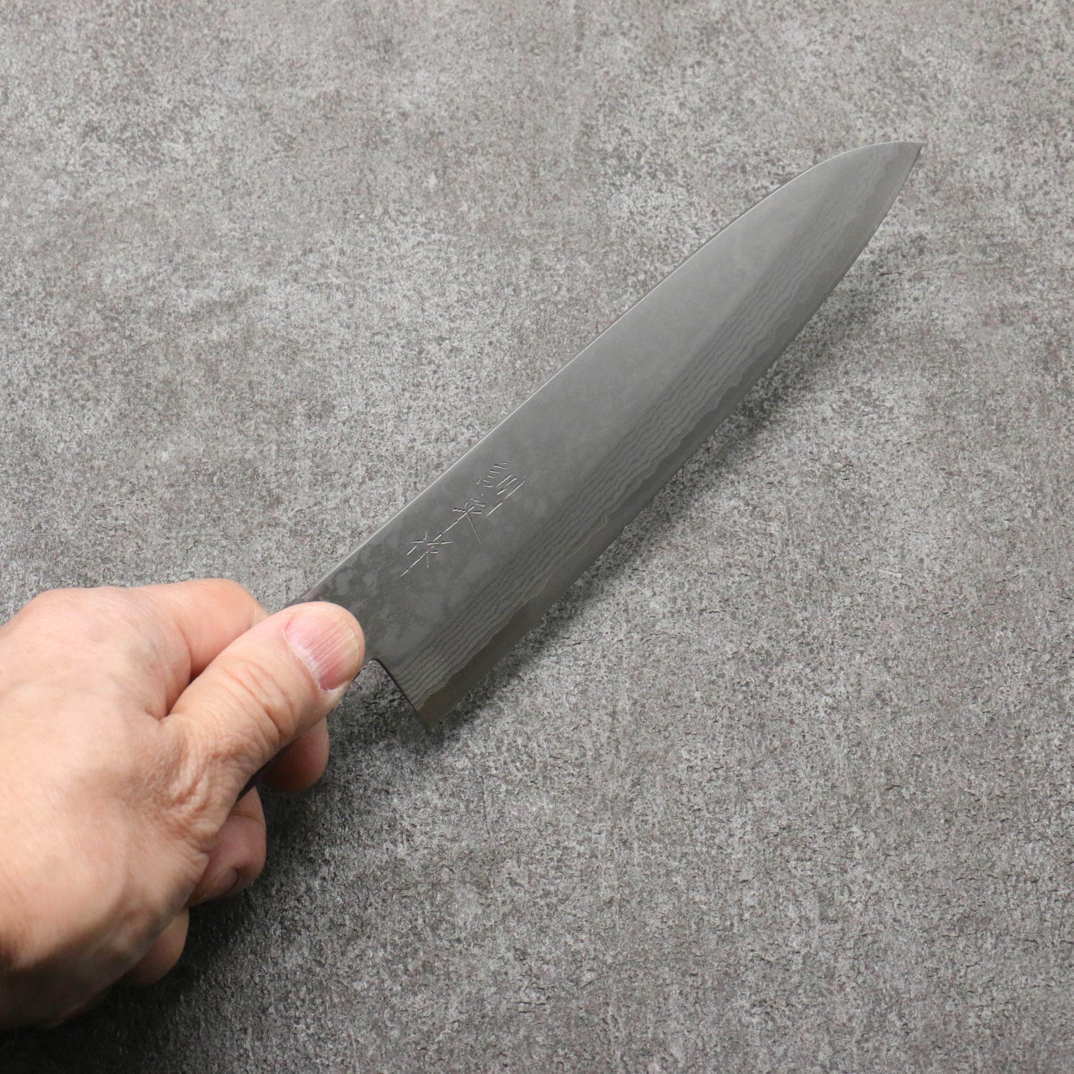 Kunihira Sairyu VG10 Damascus Gyuto 180mm Mahogany Handle - Japanny - Best Japanese Knife