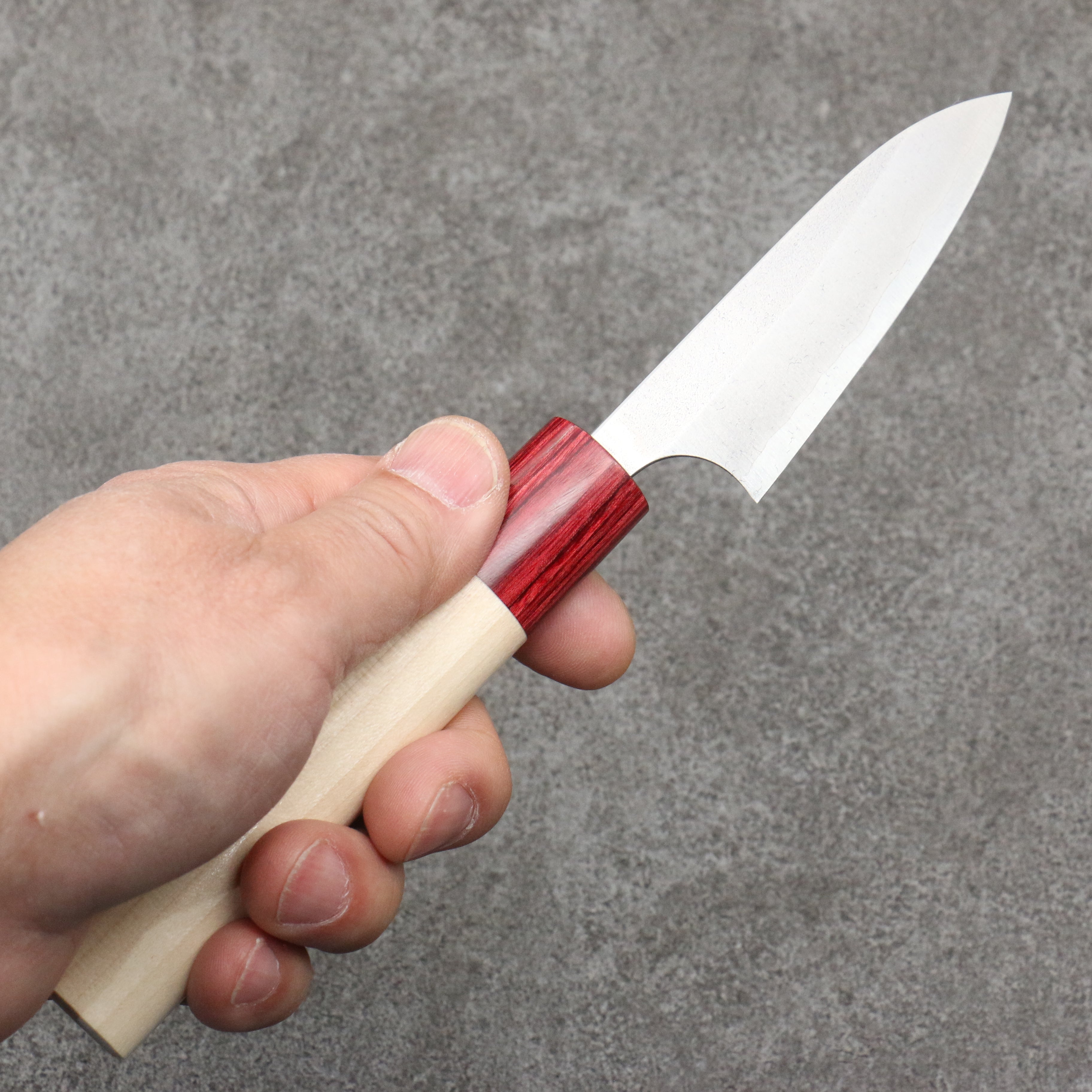 Masakage Yuki White Steel No.2 Nashiji Paring 75mm Magnolia Handle - Japanny - Best Japanese Knife